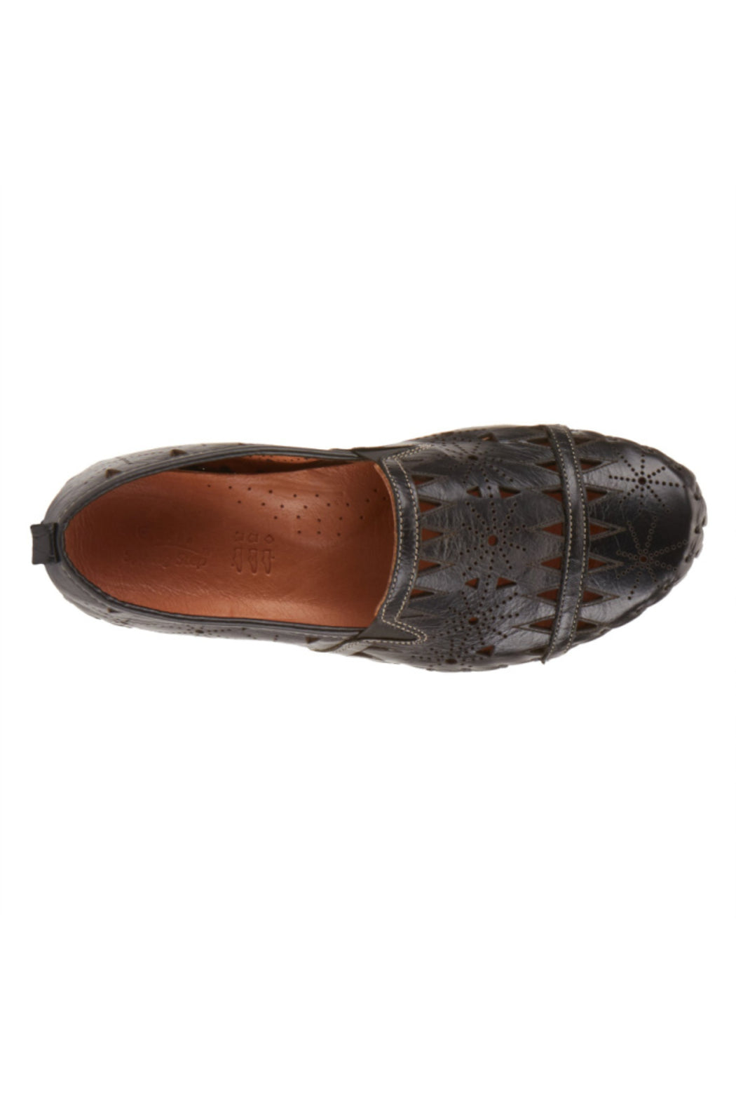Spring Step Leather Perforated Slip-On Shoes- Fusaro