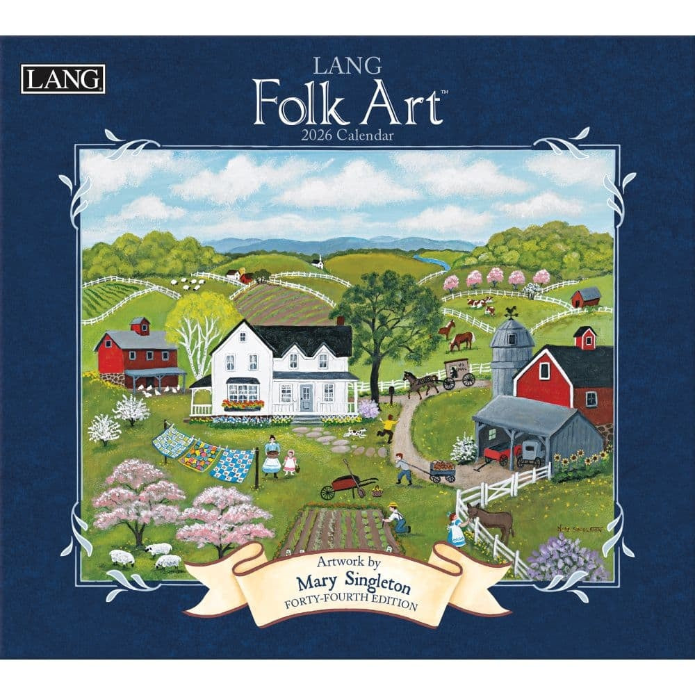 2026 Folk Art Wall Calendar
