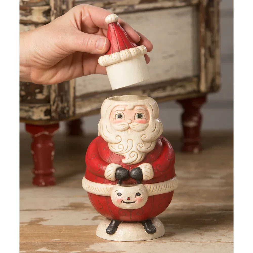 St. Nick Jolly Jar by Johanna Parker for Bethany Lowe