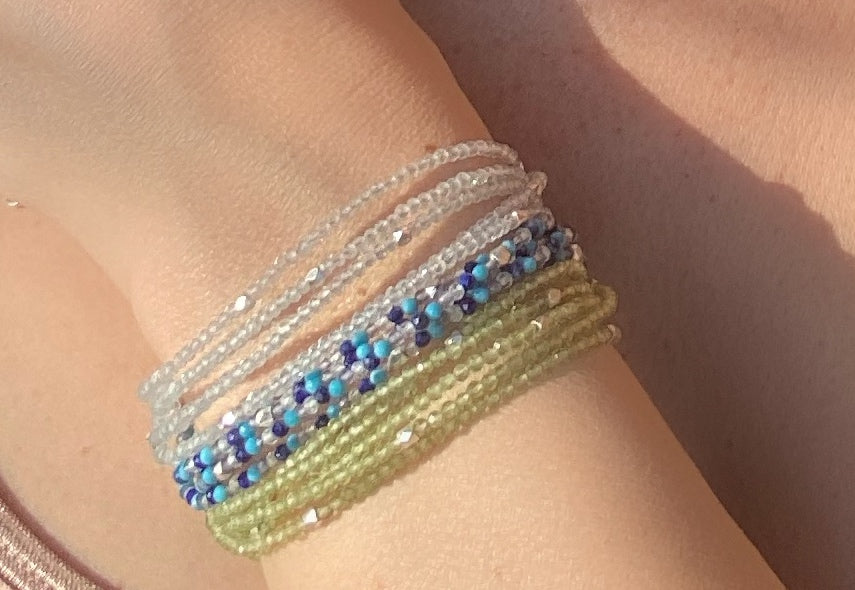 New! Gemstone Sparkle Wrap-Larimar