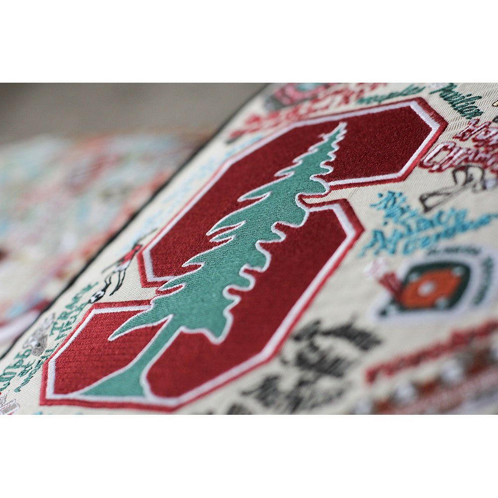 Stanford University Collegiate Hand-Embroidered Pillow