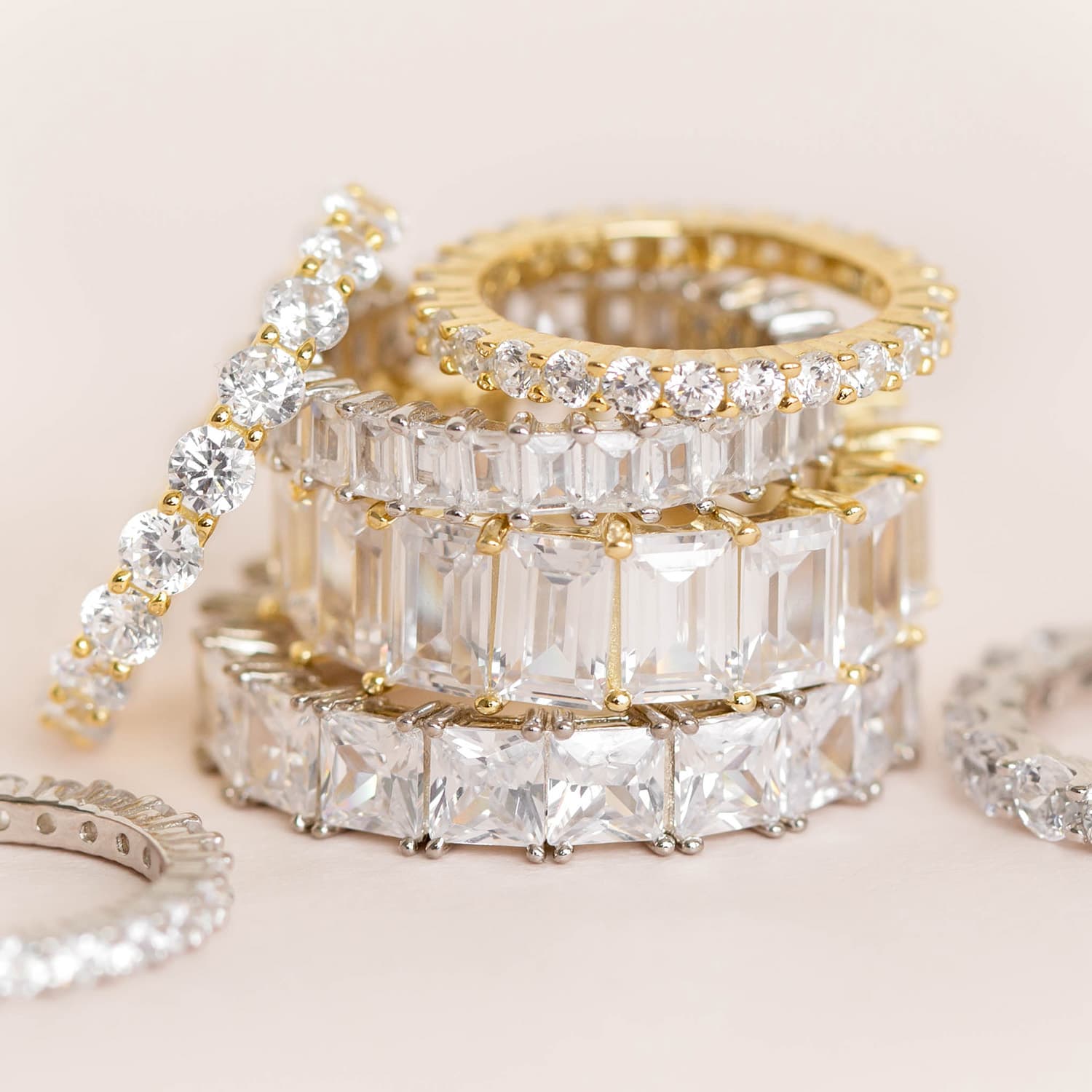  Princess Cut Eternity Band - Adina's Jewels