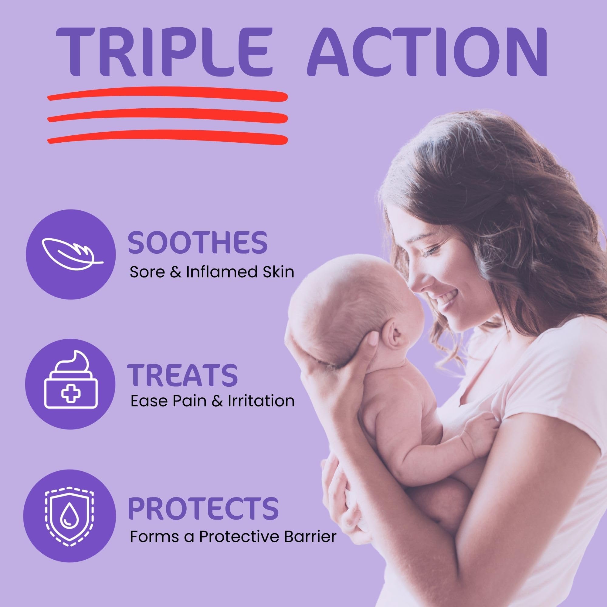 Sudocrem Diaper Rash Cream Soothes, Treats and Protects Baby's Skin, Triple Action Formula Helps Prevent Diaper Rash, 15.29% Zinc Oxide - 4.4oz (125g)