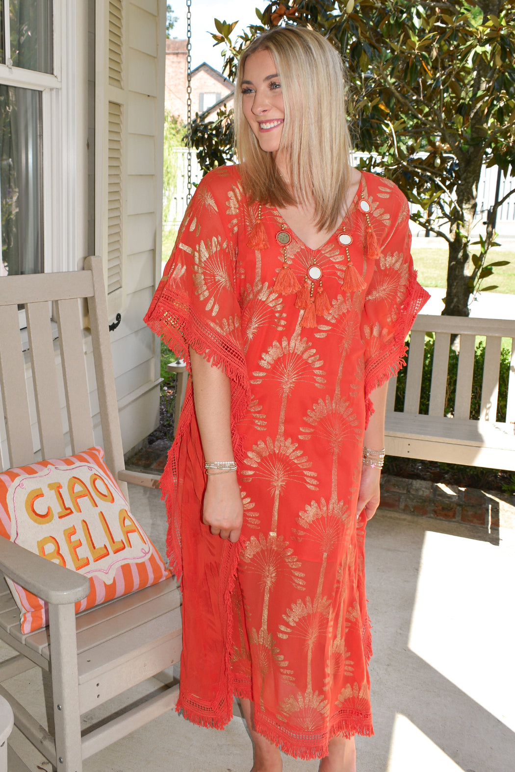 "Sunset" Foil Kaftan