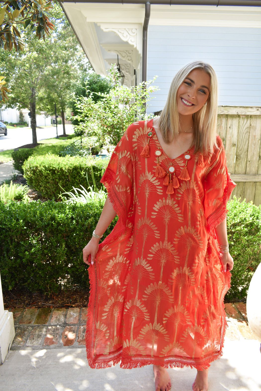 "Sunset" Foil Kaftan