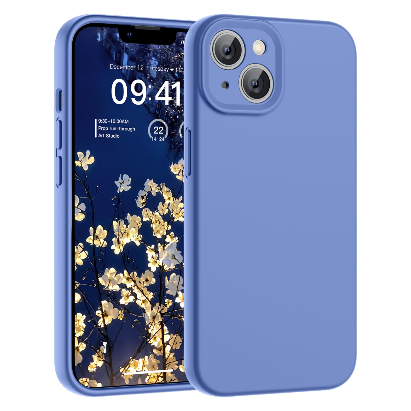 SUPFINE Designed for iPhone 12 Case,Premium Liquid Silicone with [Soft Anti-Scratch Microfiber Lining][Upgraded Camera Protection] Slim Shockproof Protective Phone Case for Men Women Girls,Black