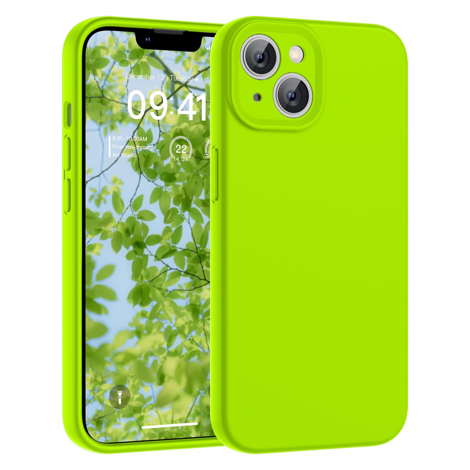 SUPFINE Designed for iPhone 12 Case,Premium Liquid Silicone with [Soft Anti-Scratch Microfiber Lining][Upgraded Camera Protection] Slim Shockproof Protective Phone Case for Men Women Girls,Black