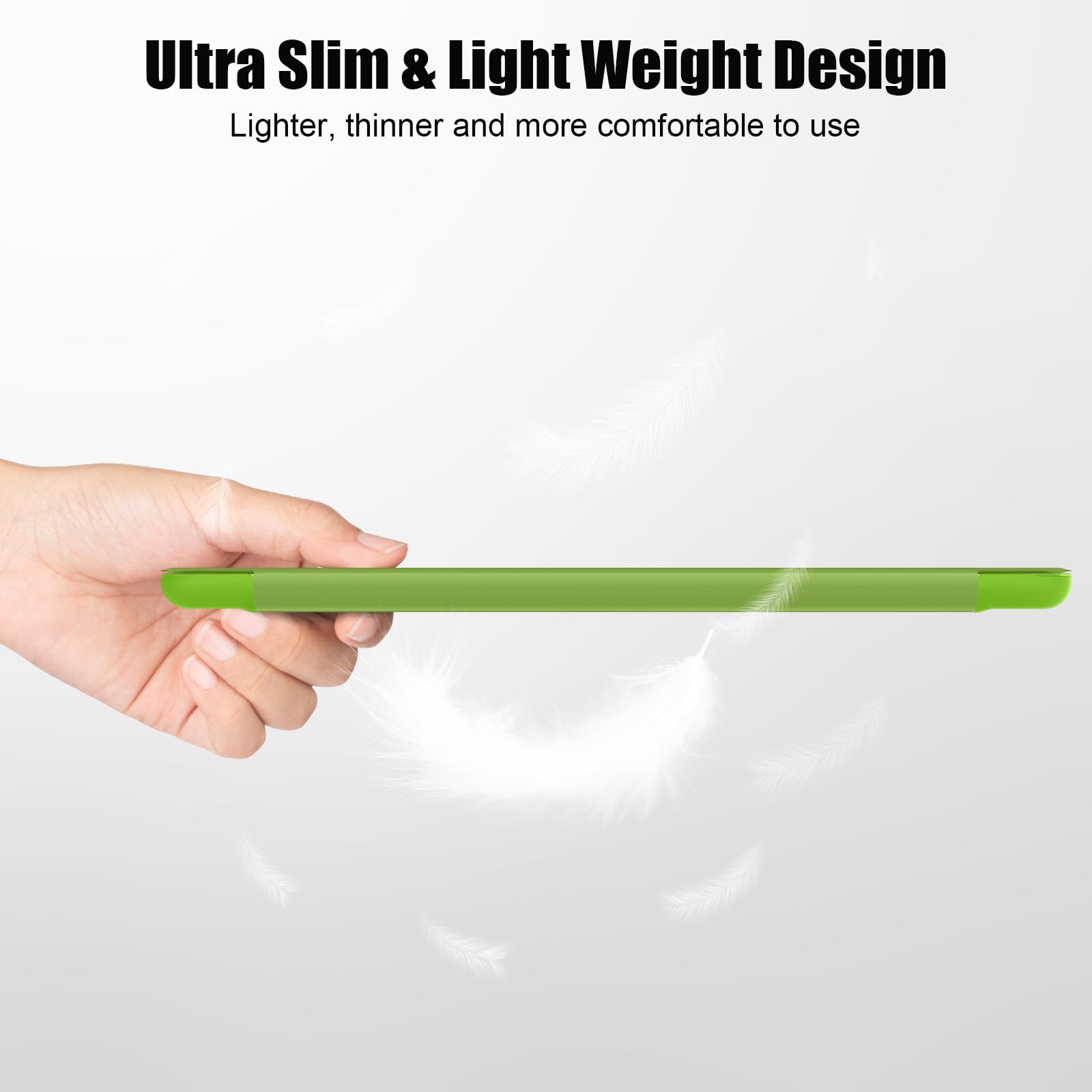 SUPFINE for 10.2 Inch iPad 9th Generation Case 2021, with [ Glass Screen Protector ]/ iPad 8th/7th Generation Case 2020/2019, Slim Stand Translucent Back Shell Cover, Black