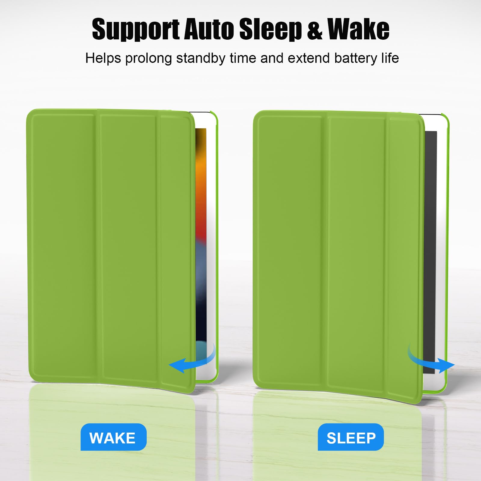 SUPFINE for 10.2 Inch iPad 9th Generation Case 2021, with [ Glass Screen Protector ]/ iPad 8th/7th Generation Case 2020/2019, Slim Stand Translucent Back Shell Cover, Black