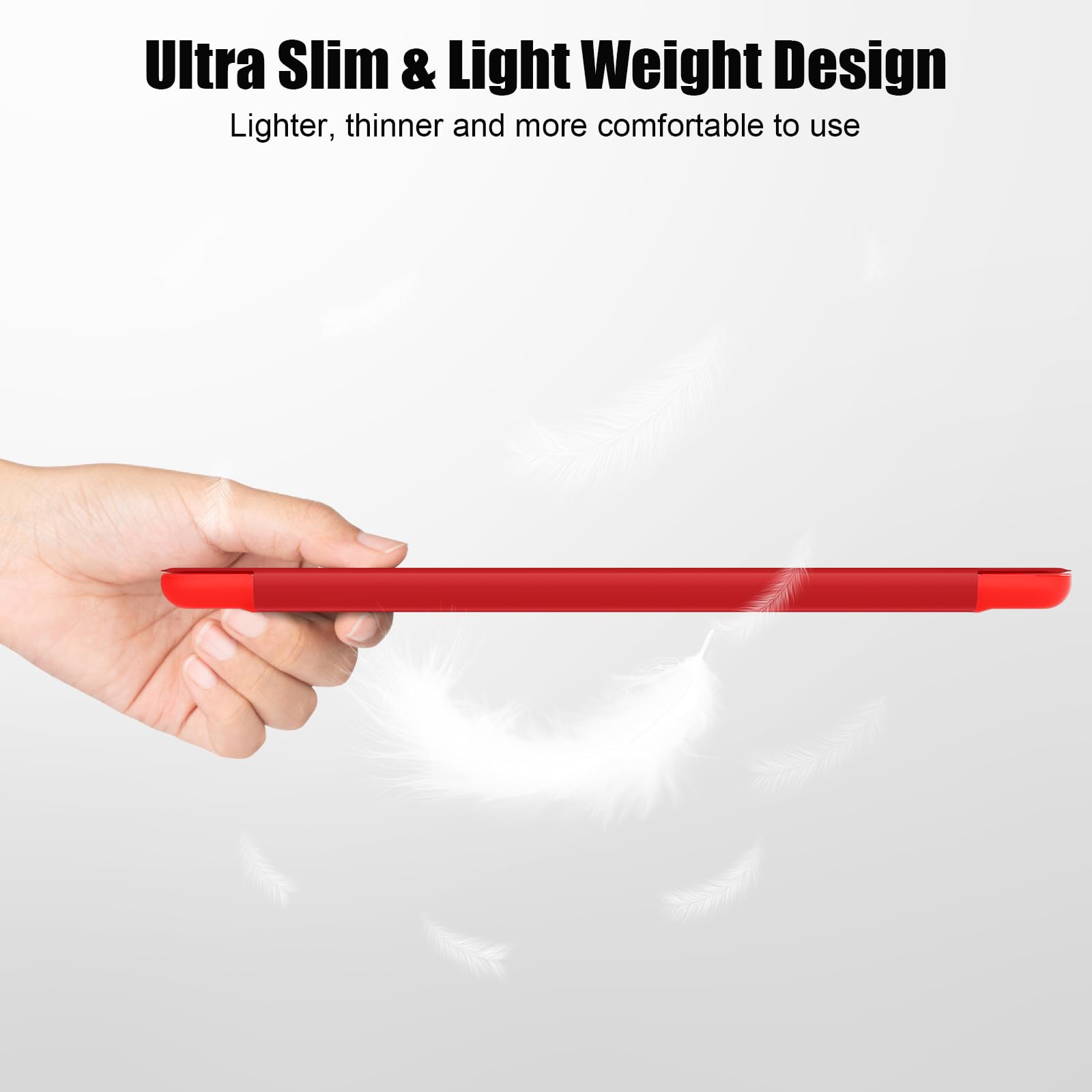 SUPFINE for 10.2 Inch iPad 9th Generation Case 2021, with [ Glass Screen Protector ]/ iPad 8th/7th Generation Case 2020/2019, Slim Stand Translucent Back Shell Cover, Black