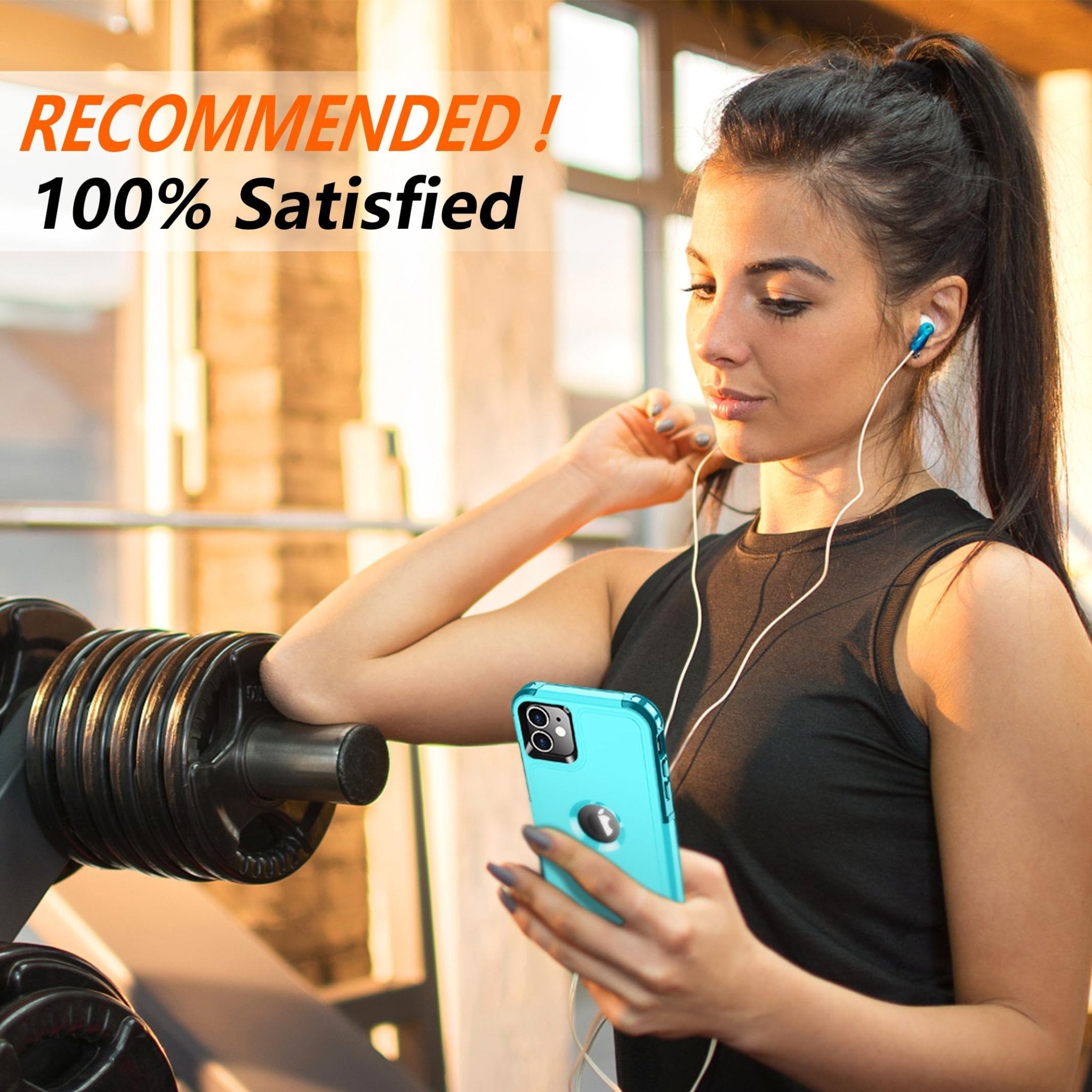 SUPFINE for iPhone 11 Case, [10 FT Military Dropproof] [Dual Layer Structure Protection] Non-Slip Heavy Duty Shockproof Phone Case,Black