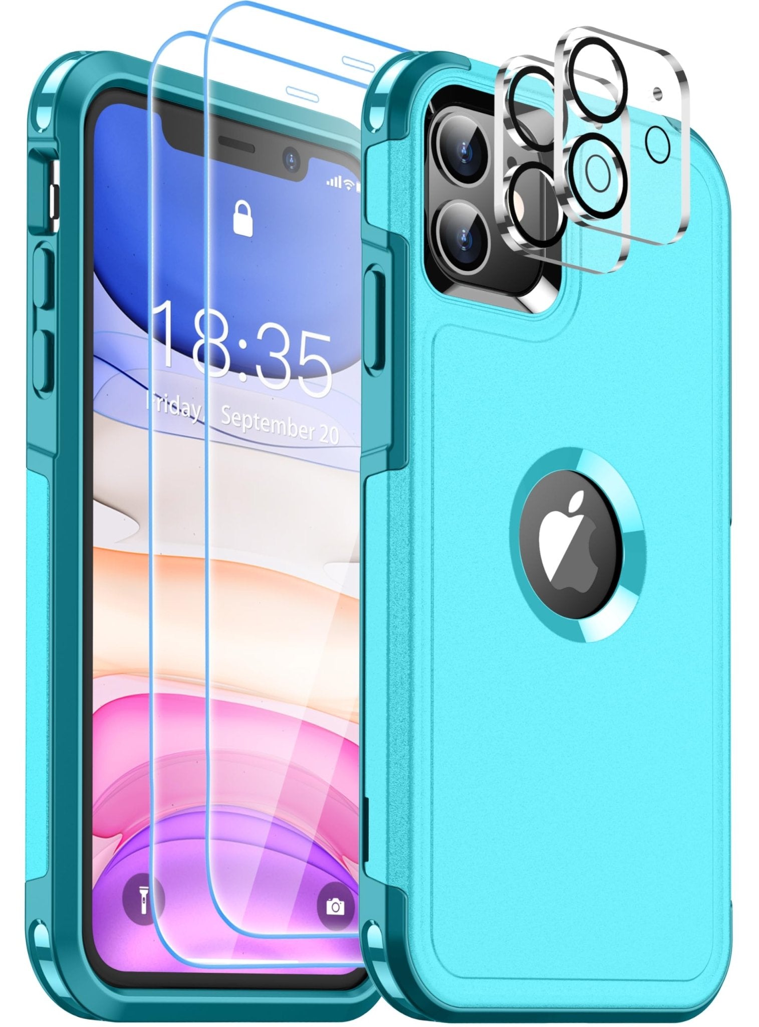 SUPFINE for iPhone 11 Case, [10 FT Military Dropproof] [Dual Layer Structure Protection] Non-Slip Heavy Duty Shockproof Phone Case,Black