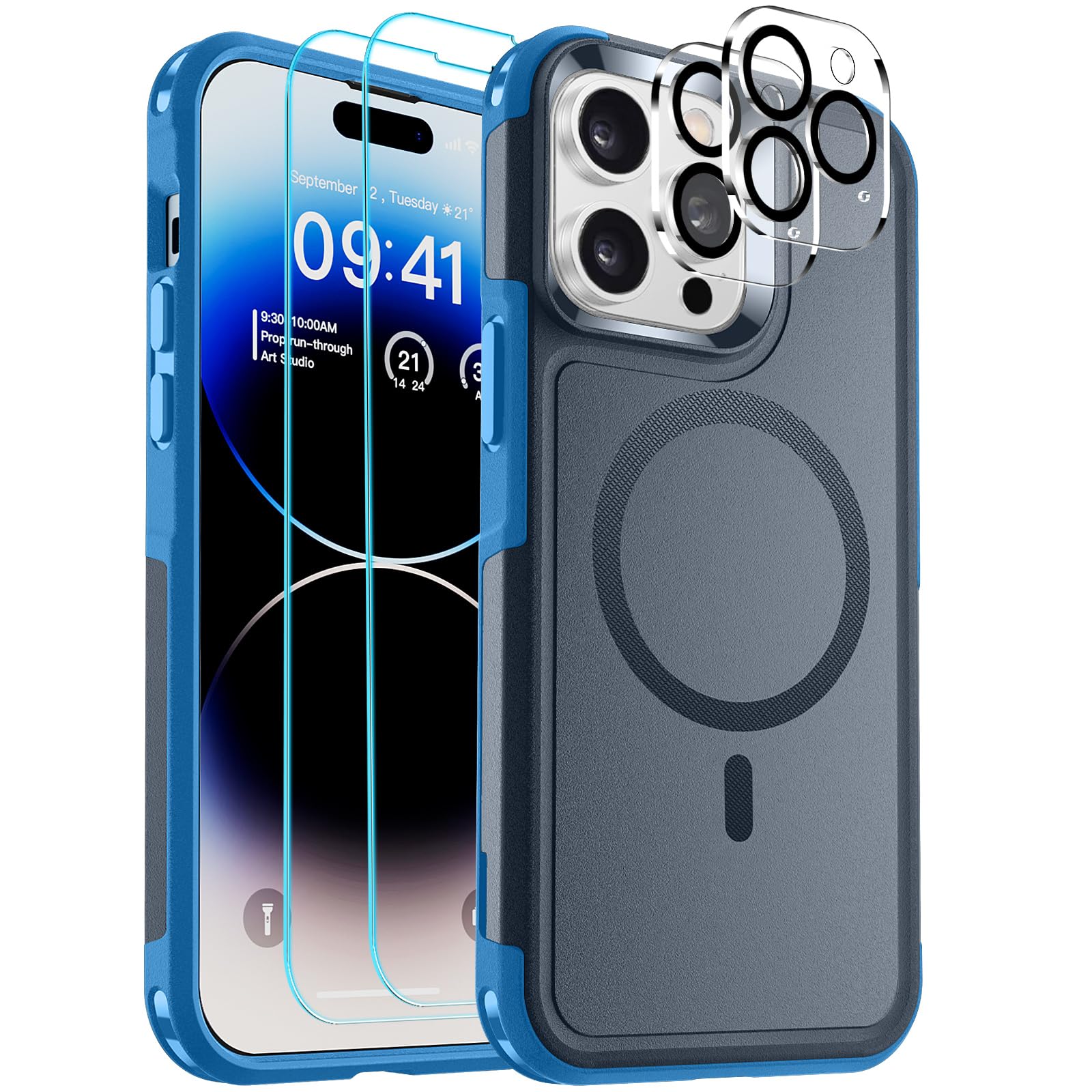 SUPFINE Magnetic for iPhone 12 Pro Max Case, [Compatible with MagSafe][10 FT Military Grade Drop Protection] [Dual Layer Structure Protection] Heavy Duty Full-Body Shockproof Phone Case, Black