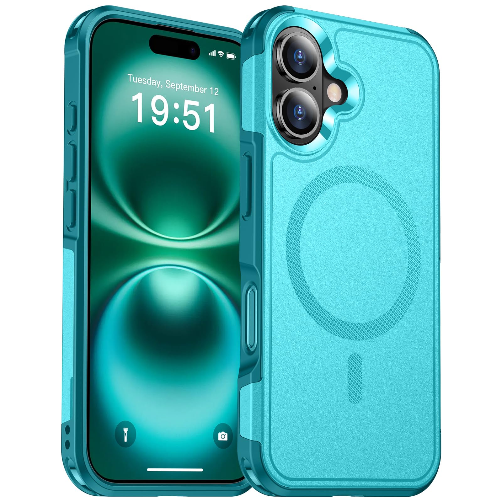 SUPFINE Magnetic for iPhone 12 Pro Max Case, [Compatible with MagSafe][10 FT Military Grade Drop Protection] [Dual Layer Structure Protection] Heavy Duty Full-Body Shockproof Phone Case, Black