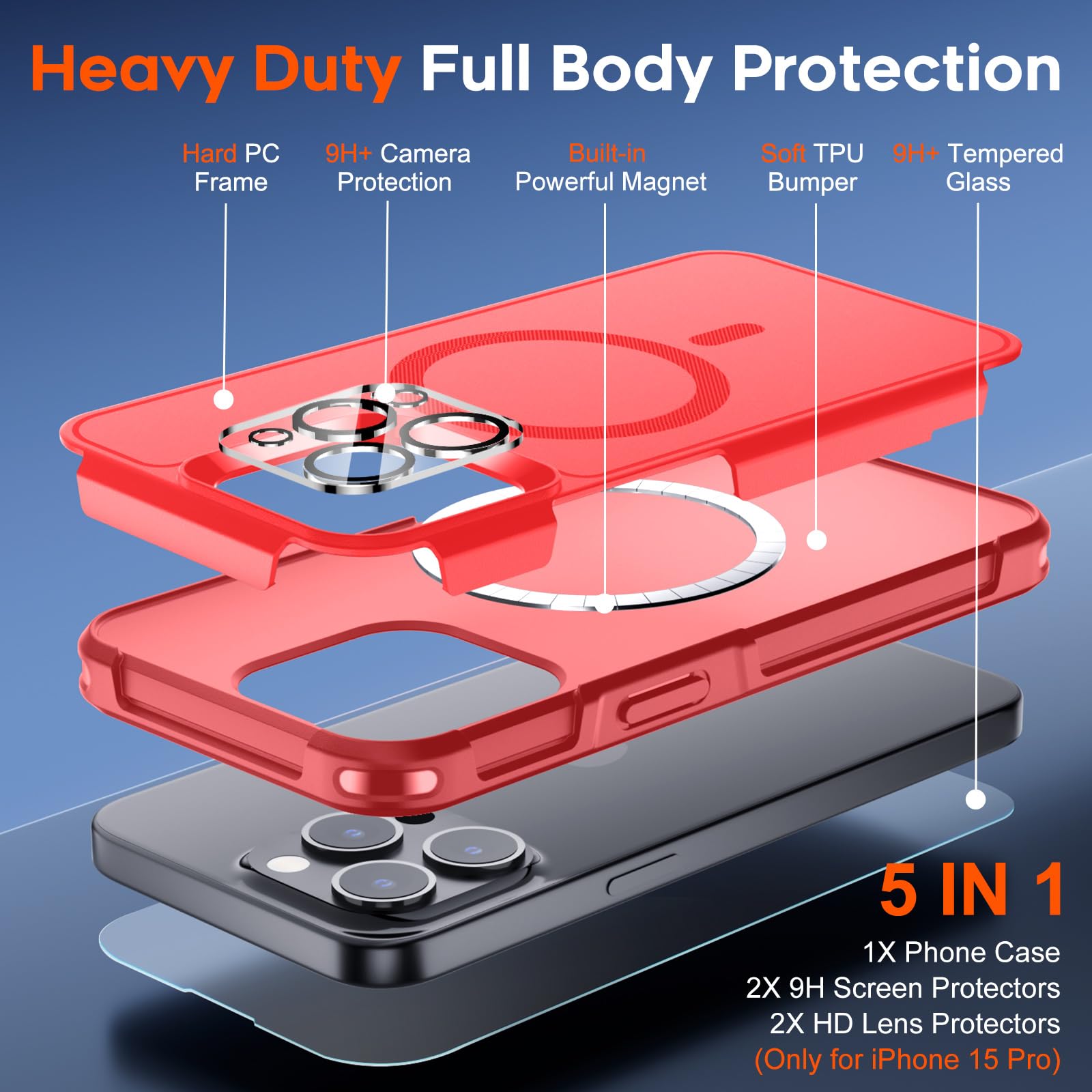 SUPFINE Magnetic for iPhone 12 Pro Max Case, [Compatible with MagSafe][10 FT Military Grade Drop Protection] [Dual Layer Structure Protection] Heavy Duty Full-Body Shockproof Phone Case, Black