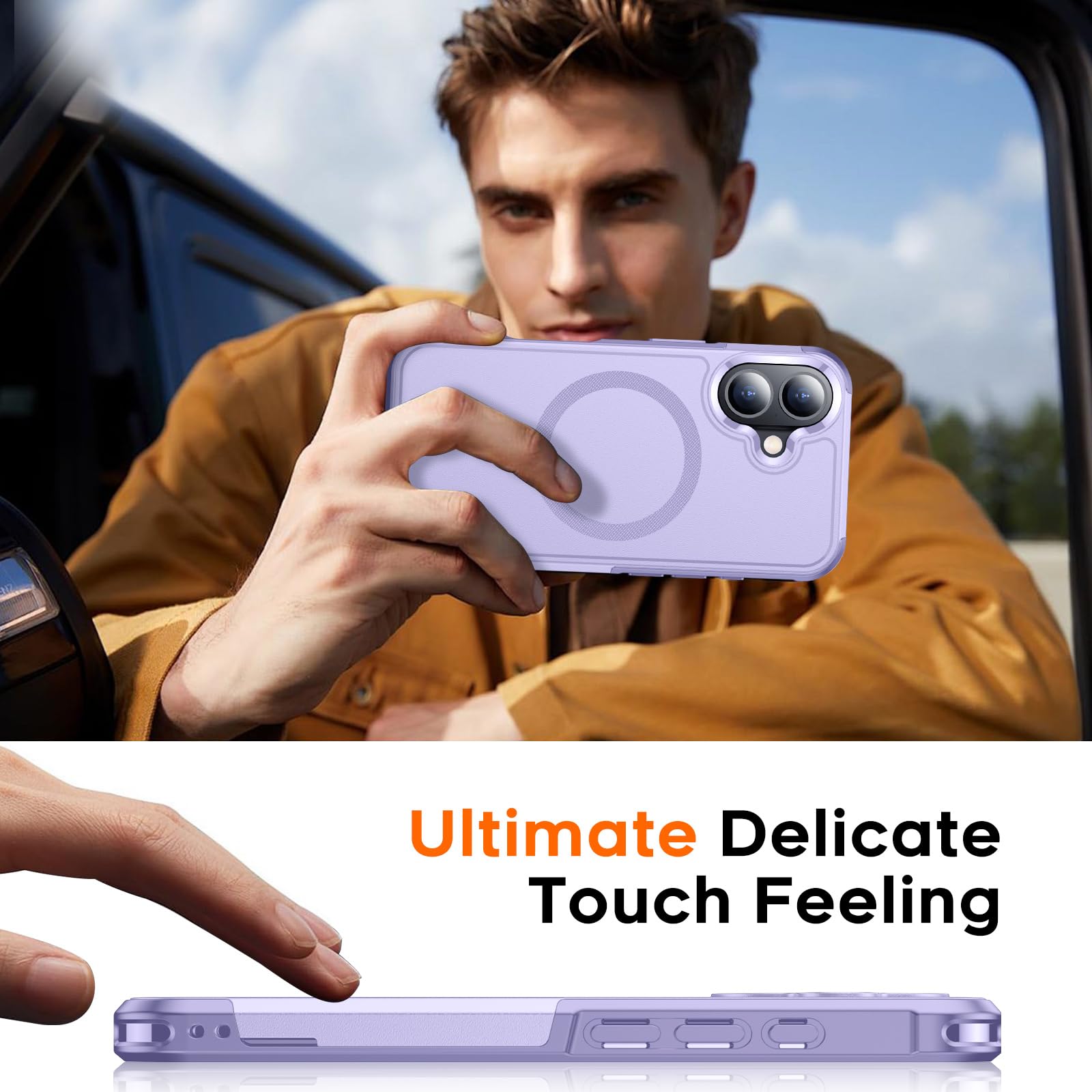 SUPFINE Magnetic for iPhone 12 Pro Max Case, [Compatible with MagSafe][10 FT Military Grade Drop Protection] [Dual Layer Structure Protection] Heavy Duty Full-Body Shockproof Phone Case, Black