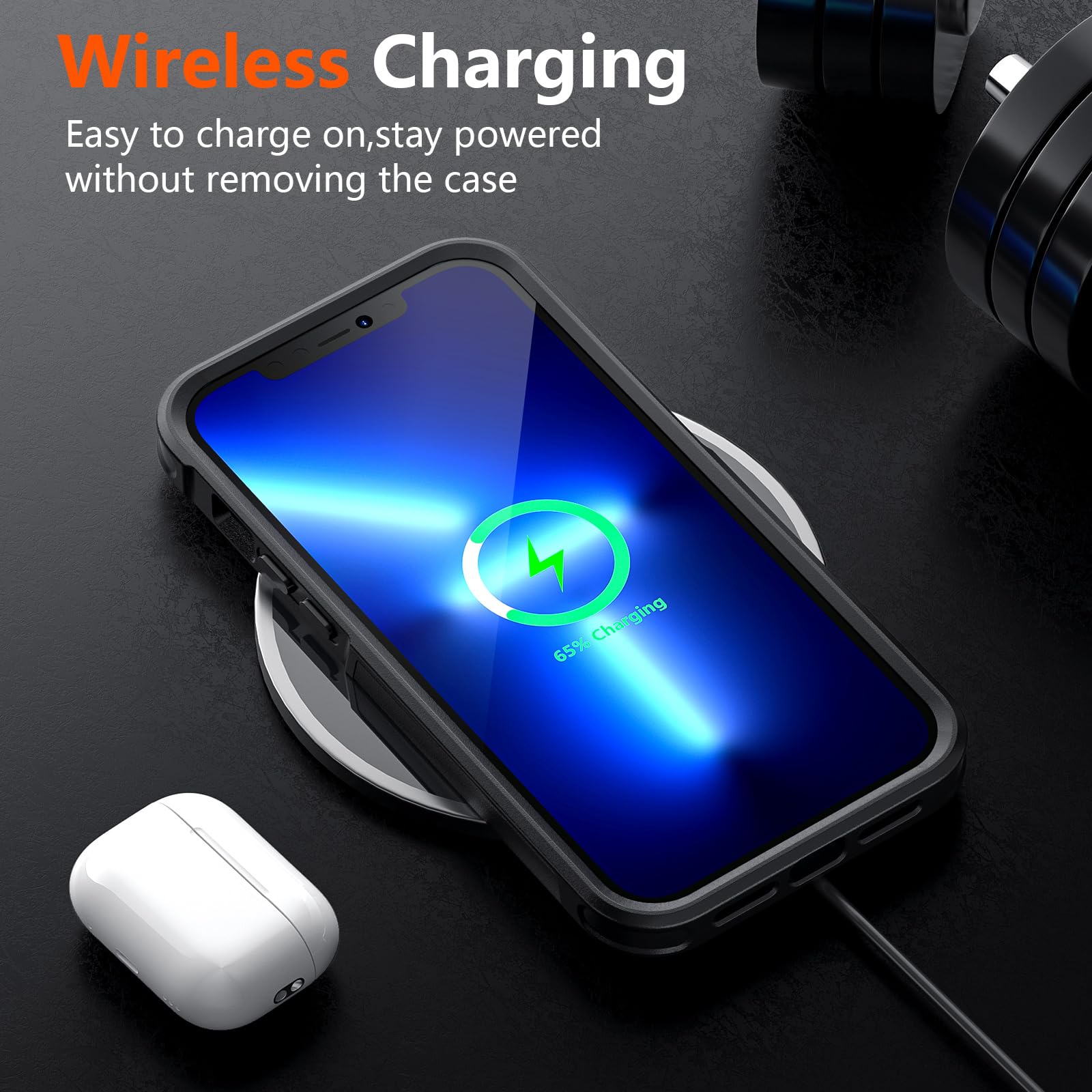 SUPFINE Magnetic for iPhone 12 Pro Max Case, [Compatible with MagSafe][10 FT Military Grade Drop Protection] [Dual Layer Structure Protection] Heavy Duty Full-Body Shockproof Phone Case, Black