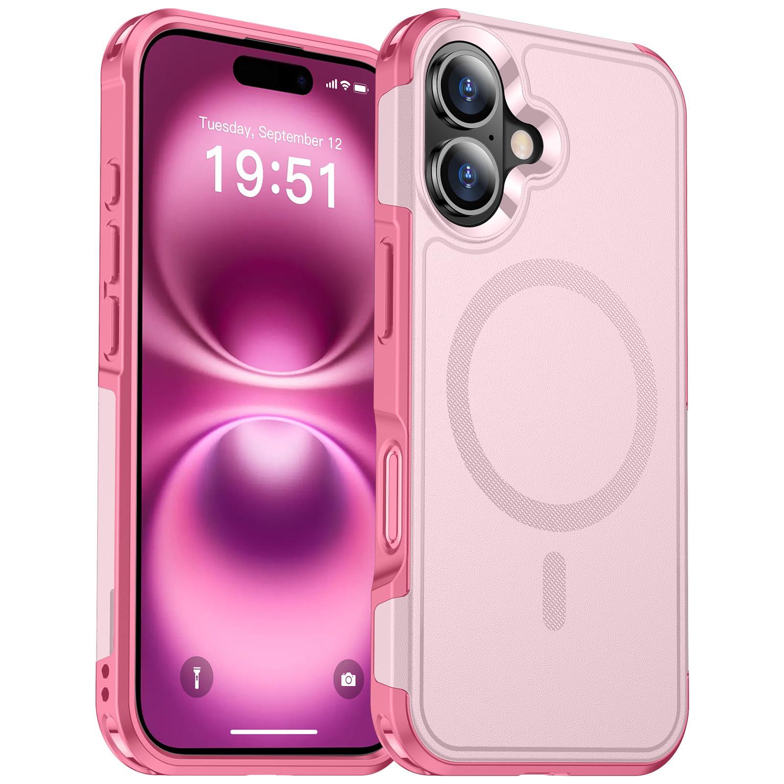 SUPFINE Magnetic for iPhone 12 Pro Max Case, [Compatible with MagSafe][10 FT Military Grade Drop Protection] [Dual Layer Structure Protection] Heavy Duty Full-Body Shockproof Phone Case, Black