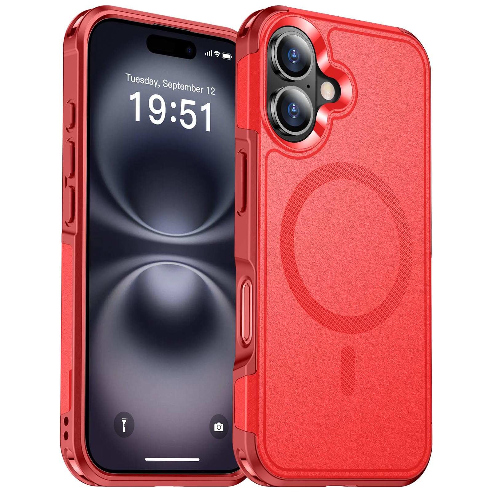 SUPFINE Magnetic for iPhone 12 Pro Max Case, [Compatible with MagSafe][10 FT Military Grade Drop Protection] [Dual Layer Structure Protection] Heavy Duty Full-Body Shockproof Phone Case, Black