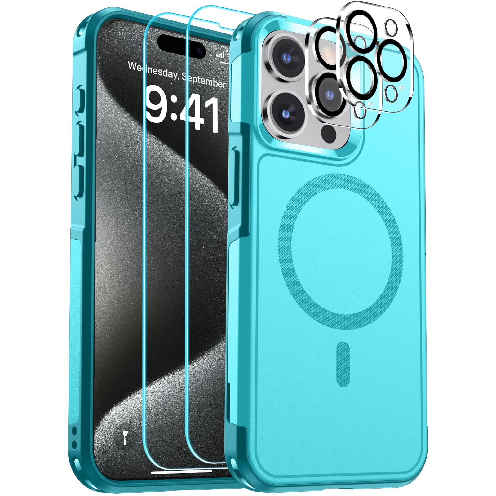 SUPFINE Magnetic for iPhone 12 Pro Max Case, [Compatible with MagSafe][10 FT Military Grade Drop Protection] [Dual Layer Structure Protection] Heavy Duty Full-Body Shockproof Phone Case, Black