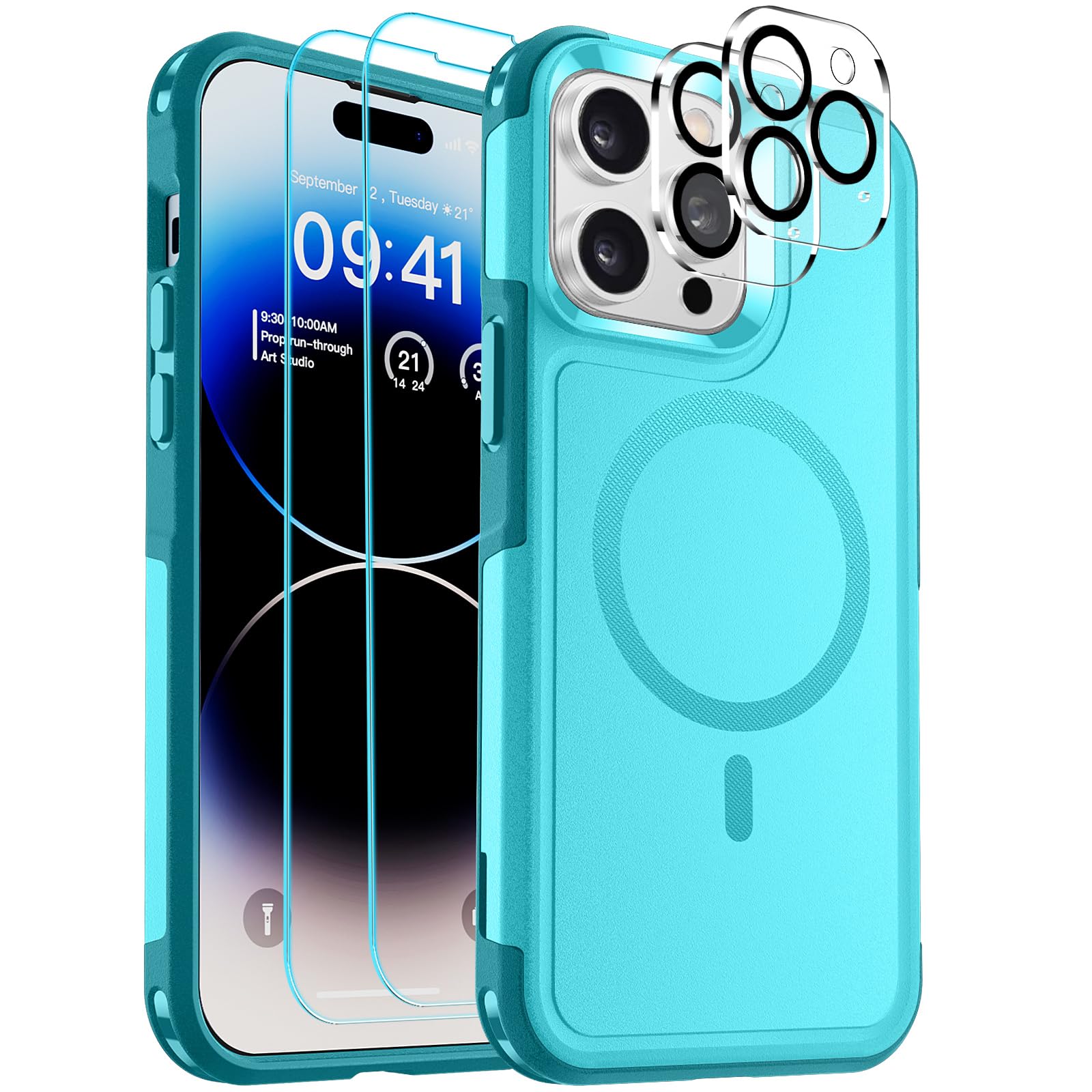 SUPFINE Magnetic for iPhone 12 Pro Max Case, [Compatible with MagSafe][10 FT Military Grade Drop Protection] [Dual Layer Structure Protection] Heavy Duty Full-Body Shockproof Phone Case, Black