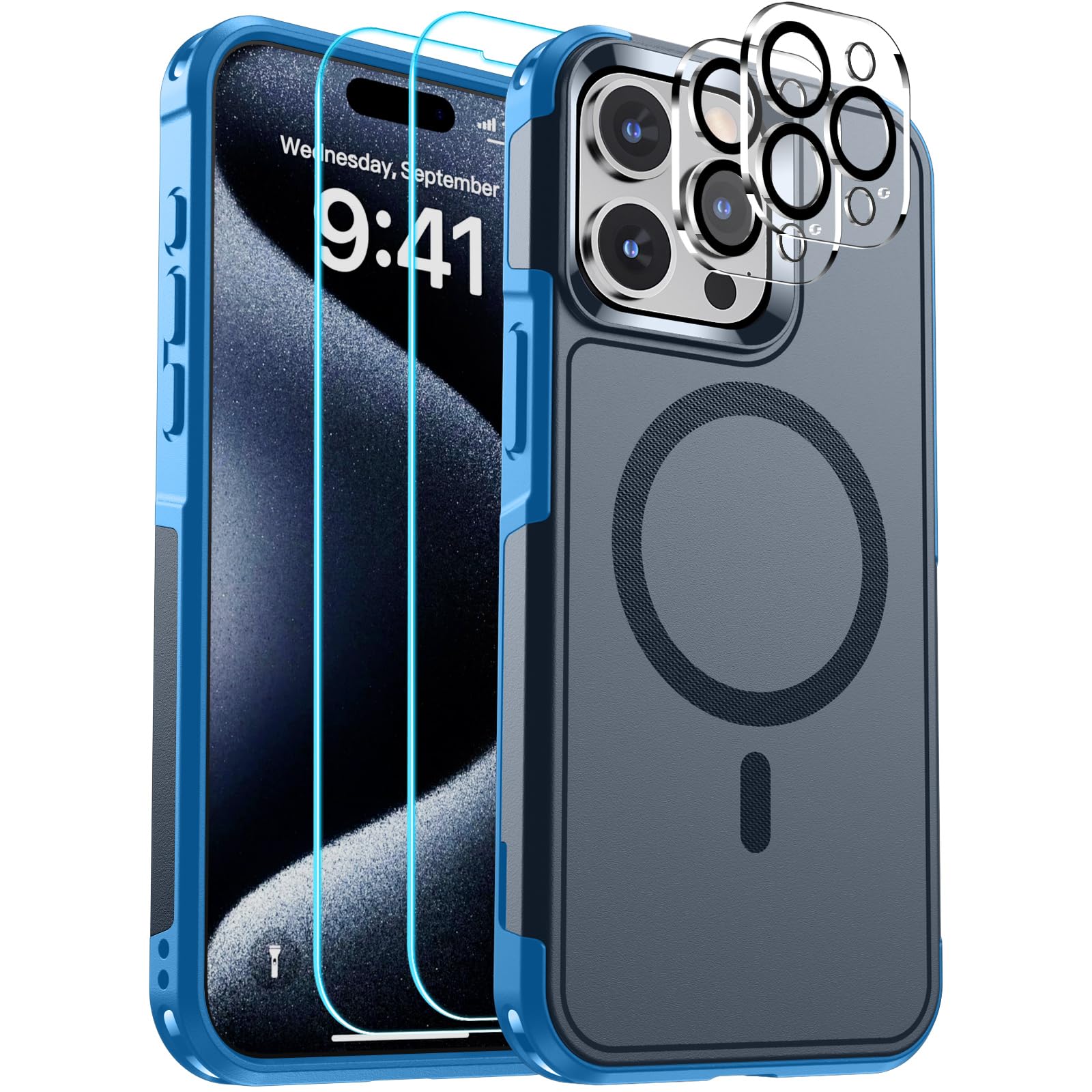 SUPFINE Magnetic for iPhone 12 Pro Max Case, [Compatible with MagSafe][10 FT Military Grade Drop Protection] [Dual Layer Structure Protection] Heavy Duty Full-Body Shockproof Phone Case, Black