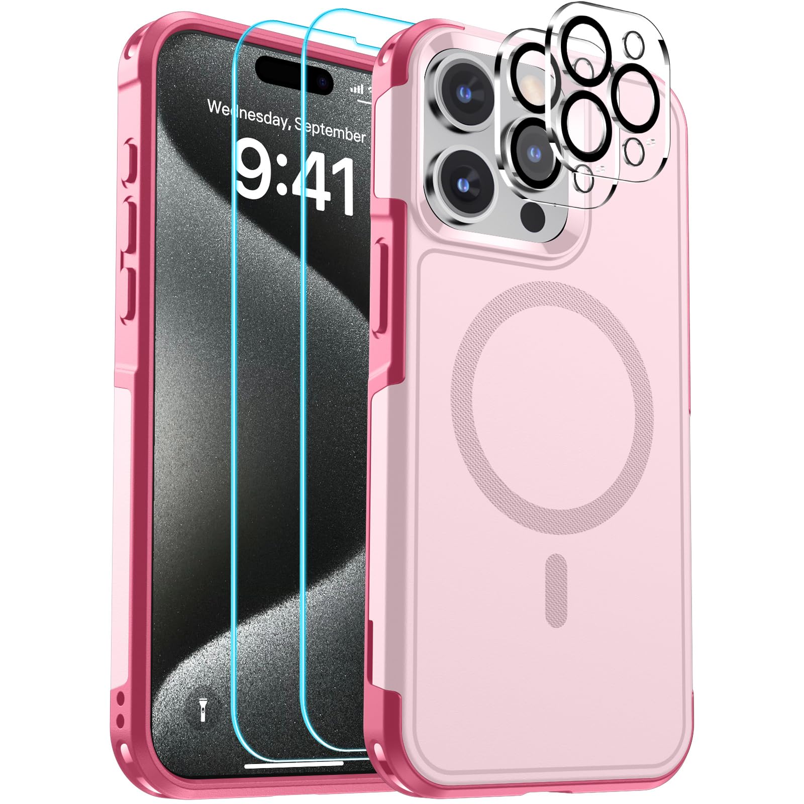 SUPFINE Magnetic for iPhone 12 Pro Max Case, [Compatible with MagSafe][10 FT Military Grade Drop Protection] [Dual Layer Structure Protection] Heavy Duty Full-Body Shockproof Phone Case, Black