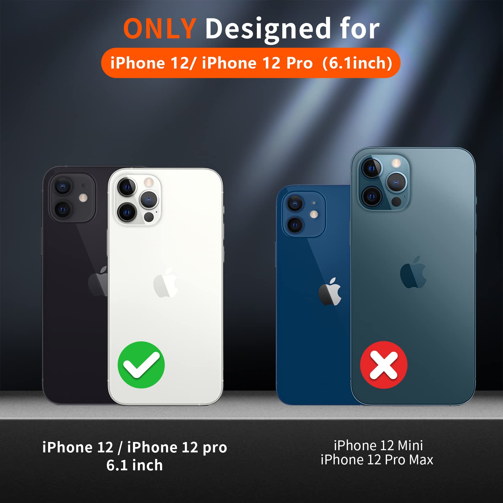 SUPFINE Magnetic for iPhone 12 Pro Max Case, [Compatible with MagSafe][10 FT Military Grade Drop Protection] [Dual Layer Structure Protection] Heavy Duty Full-Body Shockproof Phone Case, Black