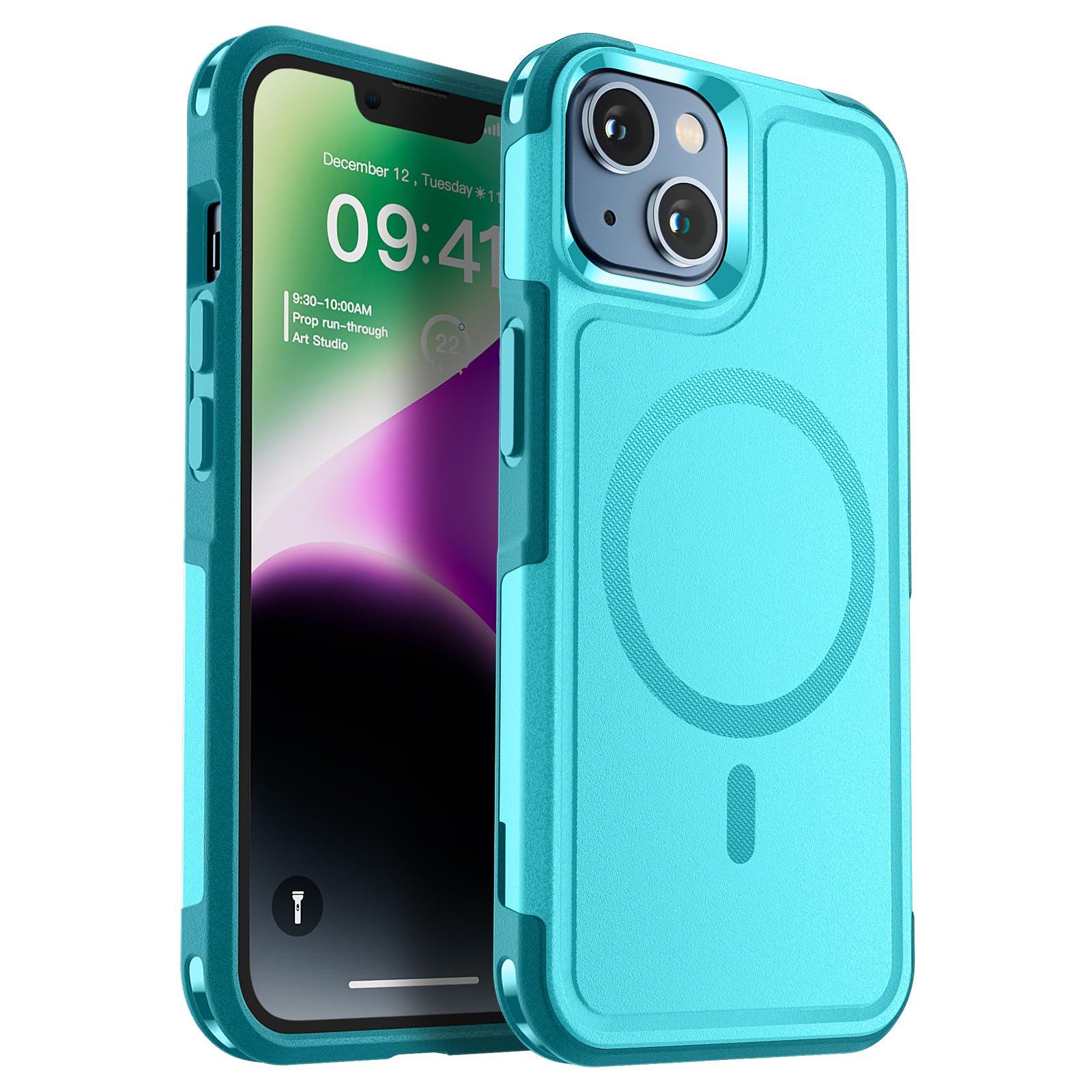 SUPFINE Magnetic for iPhone 12 Pro Max Case, [Compatible with MagSafe][10 FT Military Grade Drop Protection] [Dual Layer Structure Protection] Heavy Duty Full-Body Shockproof Phone Case, Black