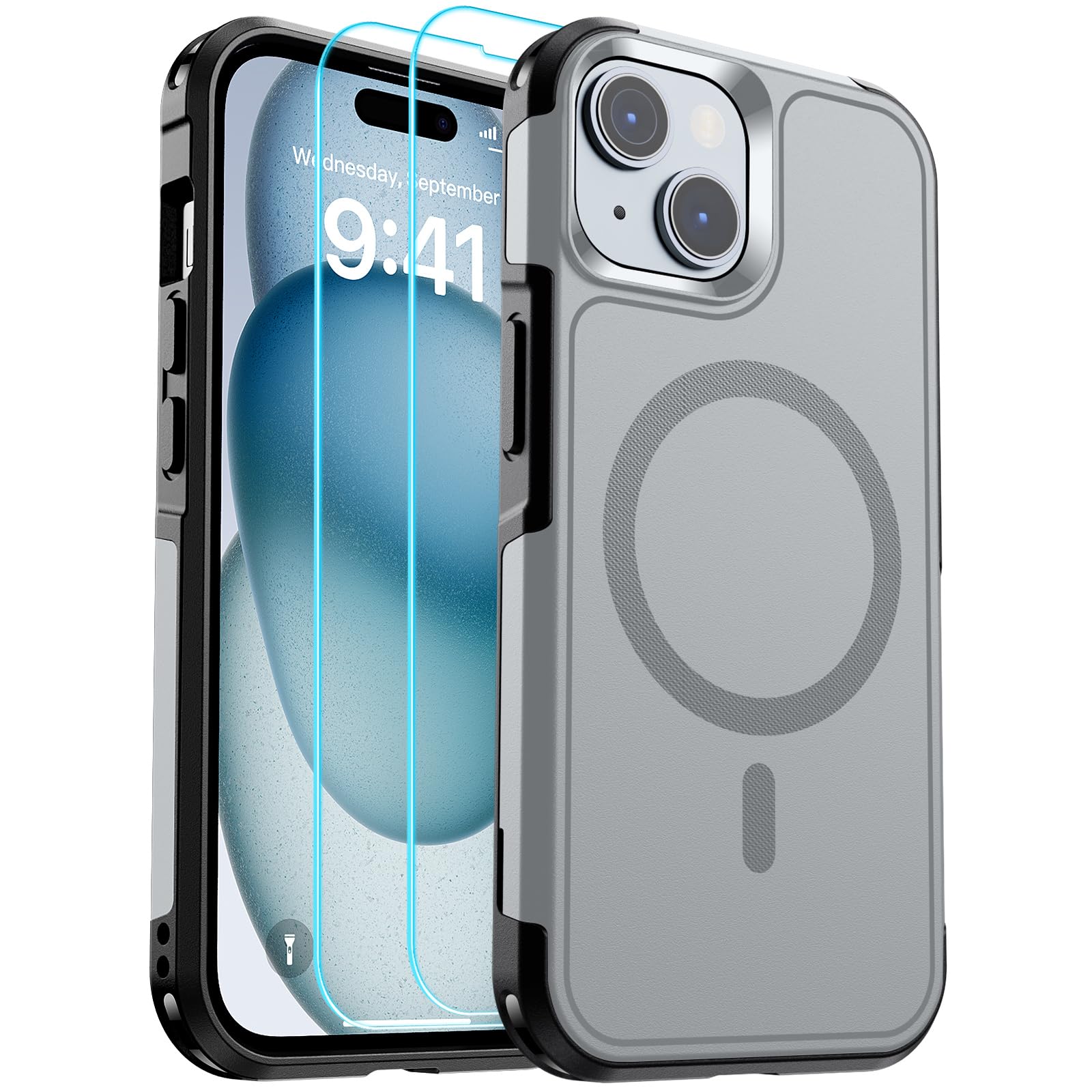 SUPFINE Magnetic for iPhone 12 Pro Max Case, [Compatible with MagSafe][10 FT Military Grade Drop Protection] [Dual Layer Structure Protection] Heavy Duty Full-Body Shockproof Phone Case, Black