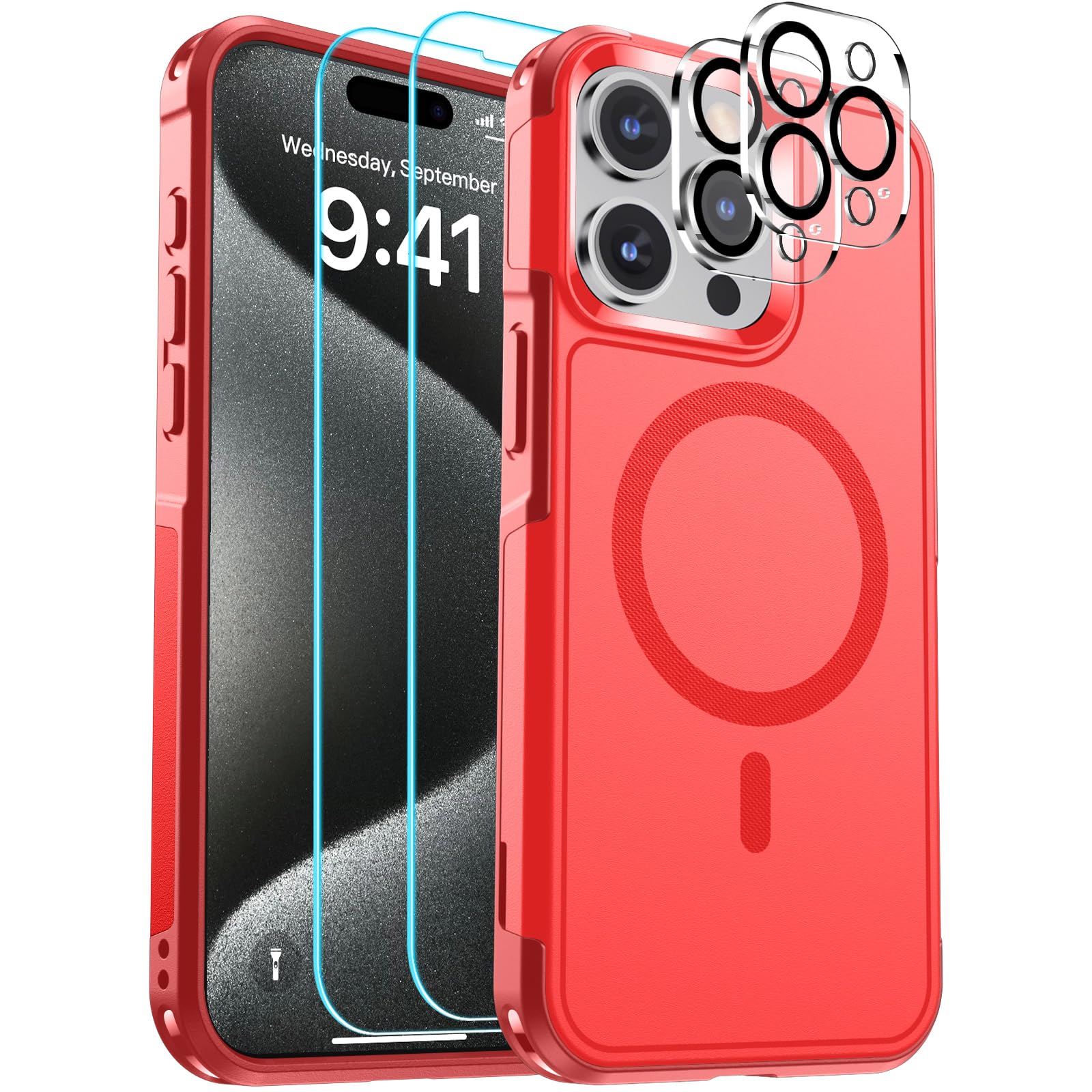 SUPFINE Magnetic for iPhone 12 Pro Max Case, [Compatible with MagSafe][10 FT Military Grade Drop Protection] [Dual Layer Structure Protection] Heavy Duty Full-Body Shockproof Phone Case, Black