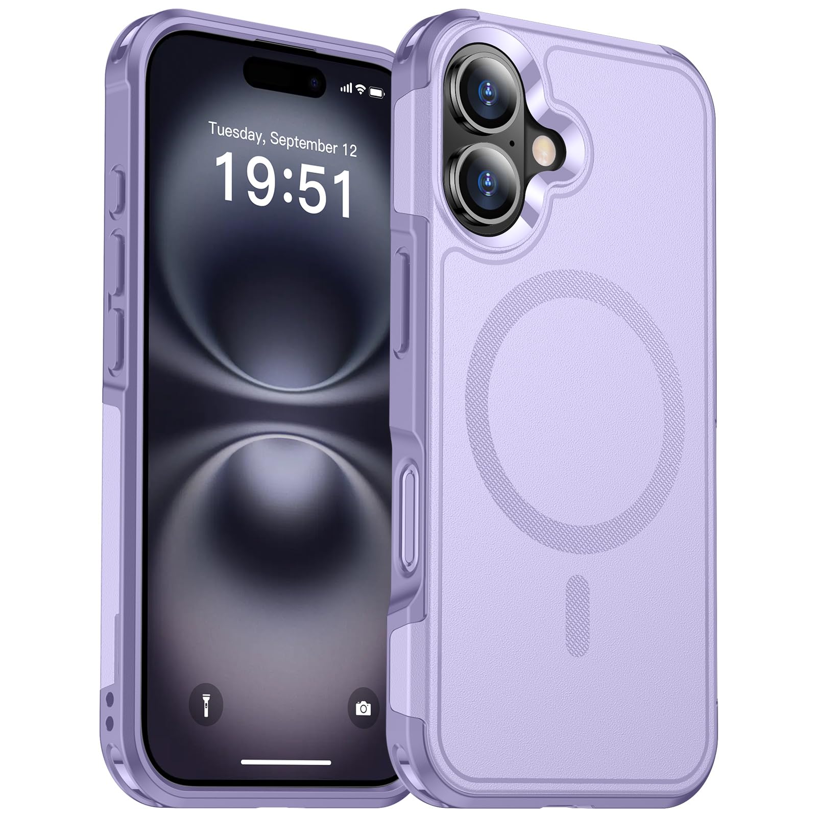 SUPFINE Magnetic for iPhone 12 Pro Max Case, [Compatible with MagSafe][10 FT Military Grade Drop Protection] [Dual Layer Structure Protection] Heavy Duty Full-Body Shockproof Phone Case, Black