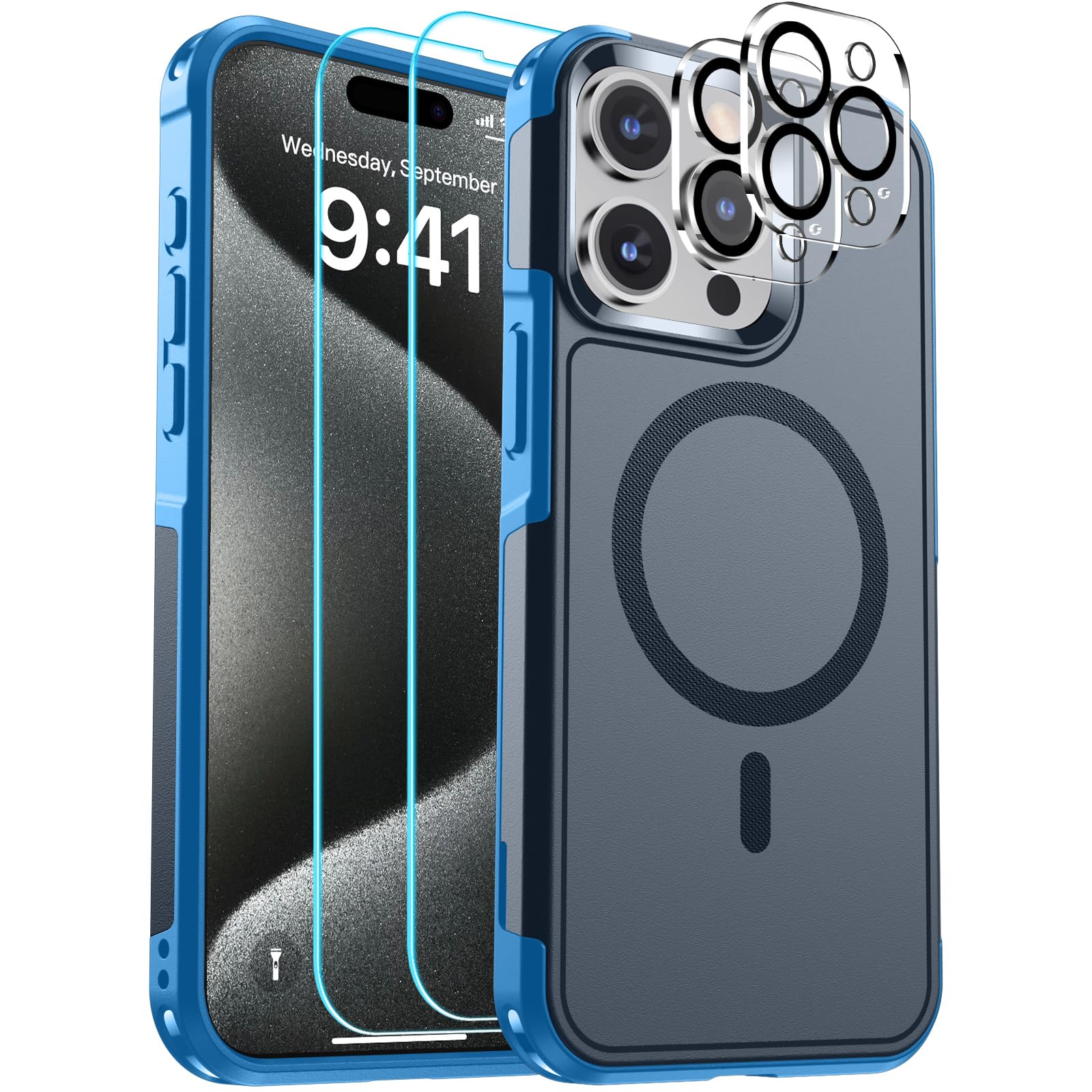 SUPFINE Magnetic for iPhone 12 Pro Max Case, [Compatible with MagSafe][10 FT Military Grade Drop Protection] [Dual Layer Structure Protection] Heavy Duty Full-Body Shockproof Phone Case, Black