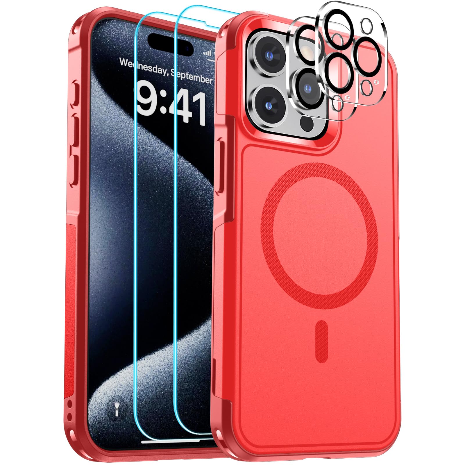 SUPFINE Magnetic for iPhone 12 Pro Max Case, [Compatible with MagSafe][10 FT Military Grade Drop Protection] [Dual Layer Structure Protection] Heavy Duty Full-Body Shockproof Phone Case, Black