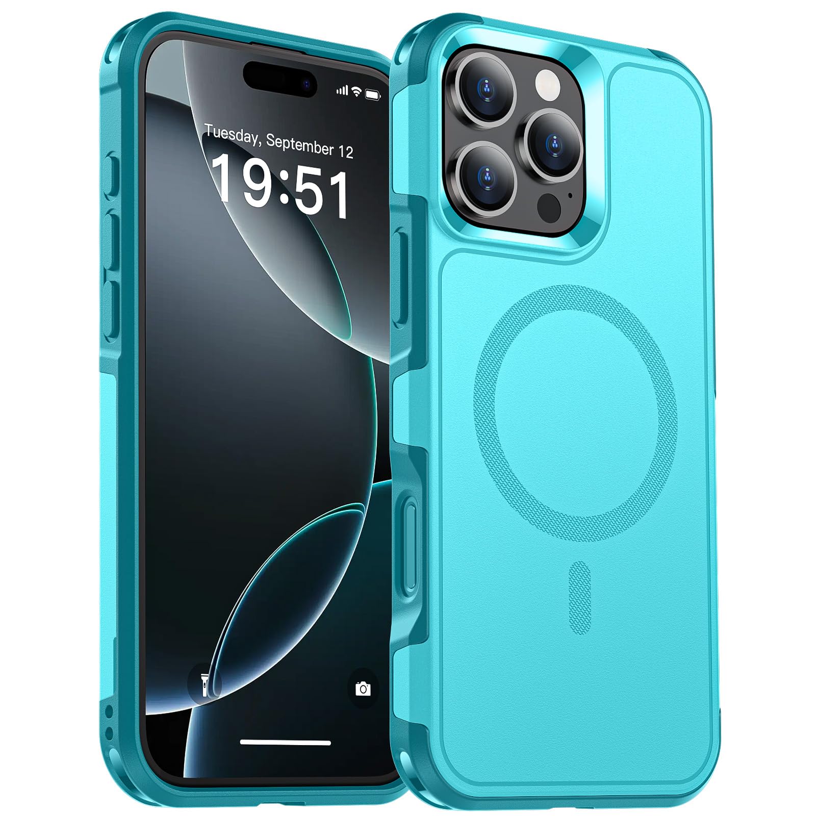 SUPFINE Magnetic for iPhone 12 Pro Max Case, [Compatible with MagSafe][10 FT Military Grade Drop Protection] [Dual Layer Structure Protection] Heavy Duty Full-Body Shockproof Phone Case, Black