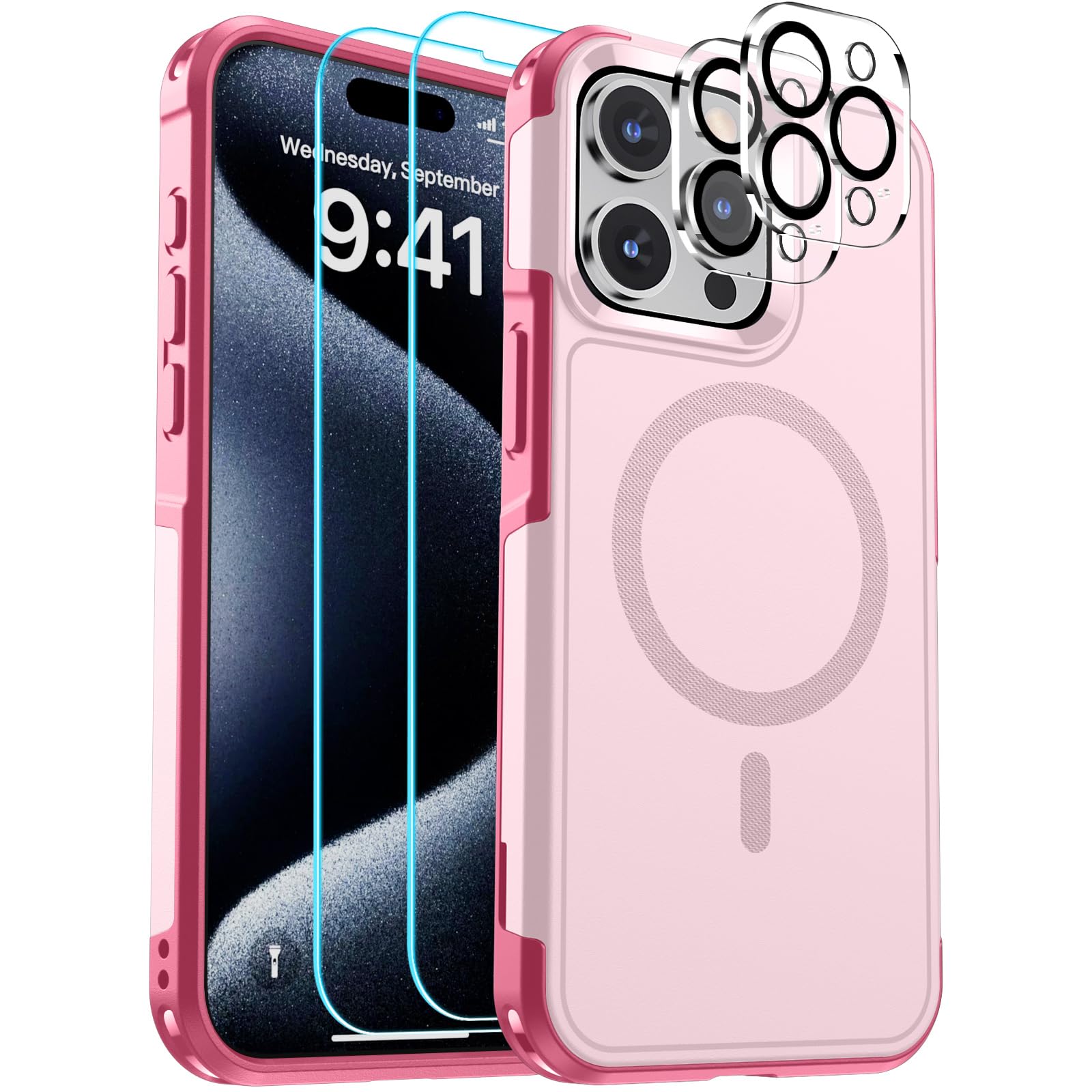 SUPFINE Magnetic for iPhone 12 Pro Max Case, [Compatible with MagSafe][10 FT Military Grade Drop Protection] [Dual Layer Structure Protection] Heavy Duty Full-Body Shockproof Phone Case, Black