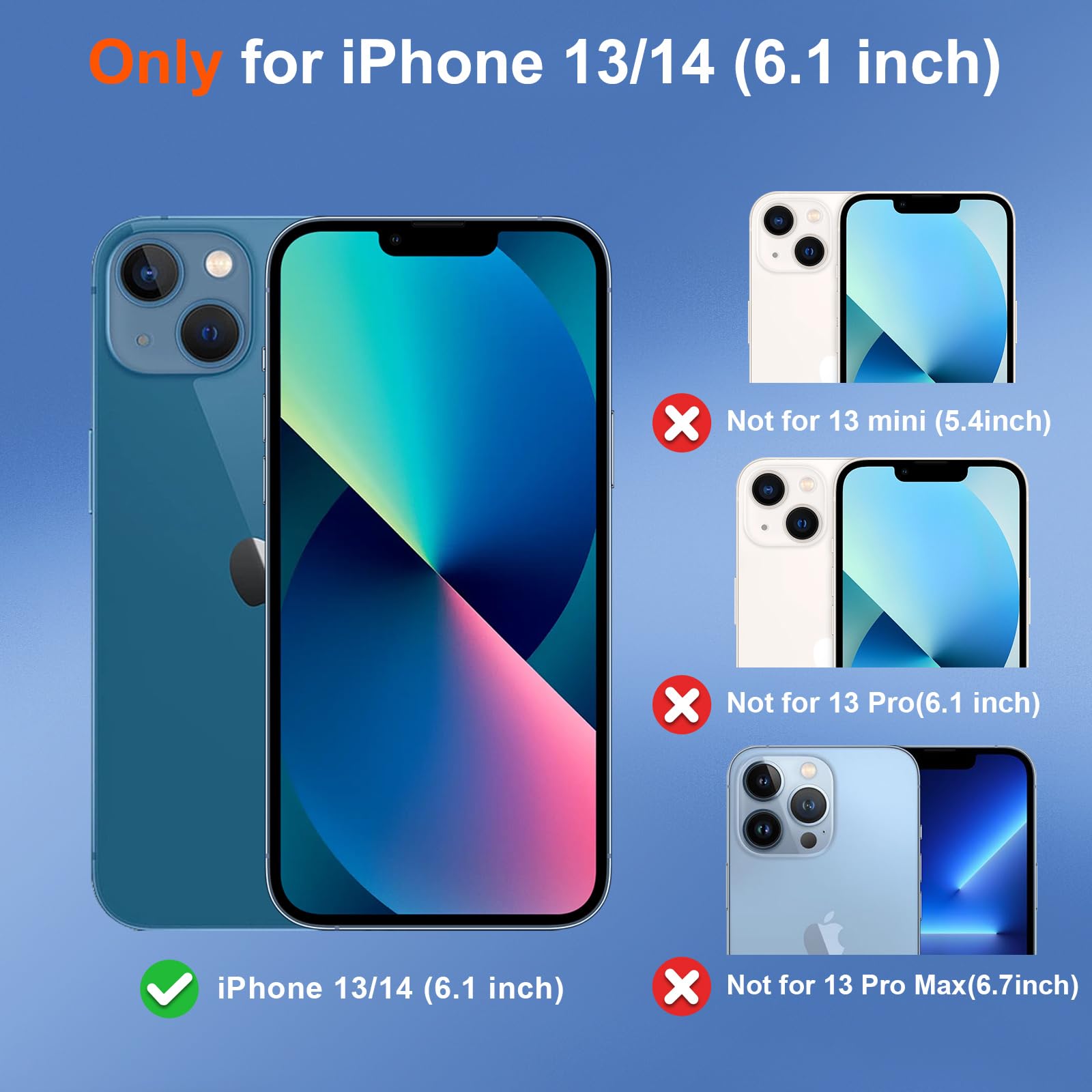 SUPFINE Magnetic for iPhone 13 case & iPhone 14 case, [Compatible with MagSafe][Clear Hard Back with Soft TPU Frame][12FT Military Grade Drop Protection] Shockproof Phone Case,Clear Pink