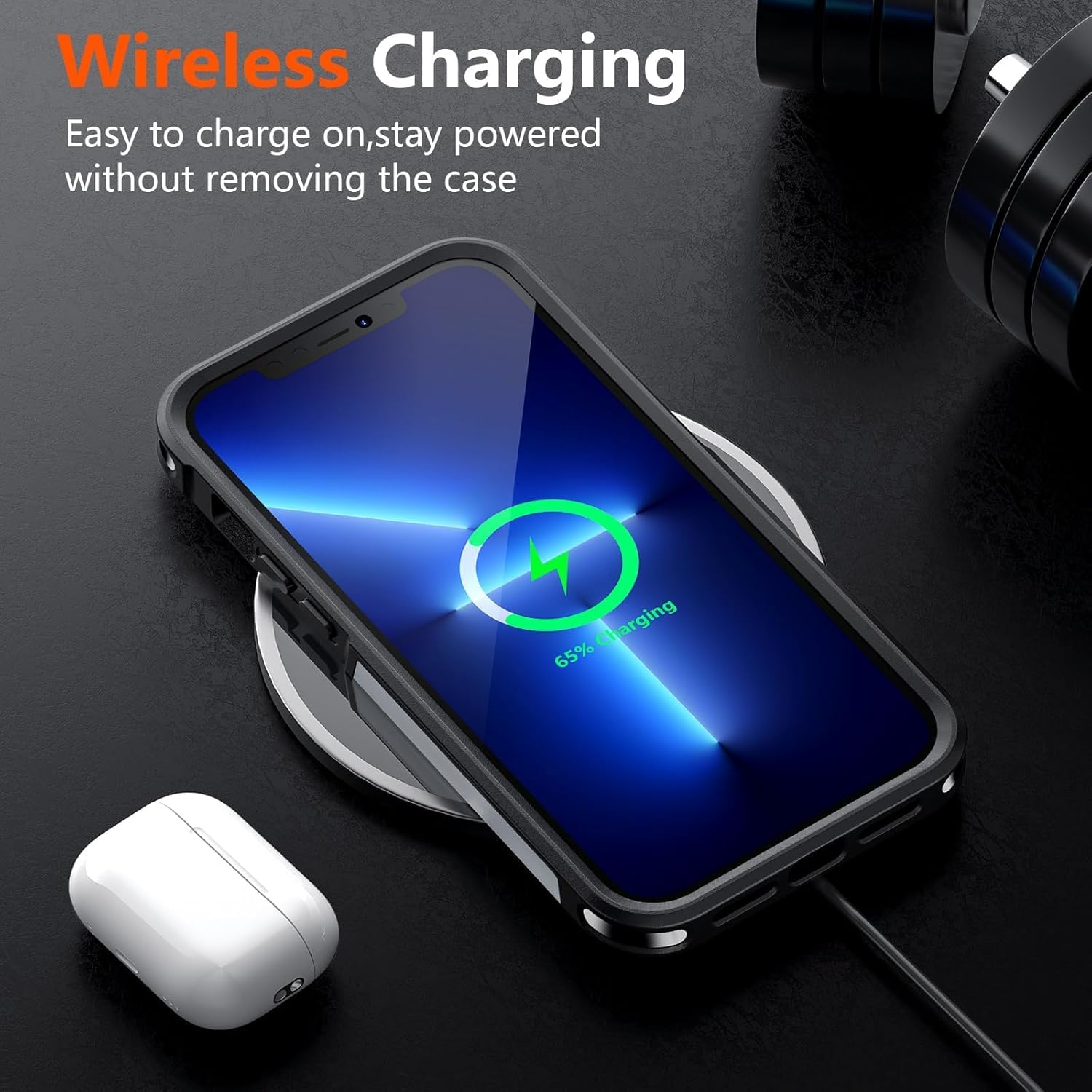 SUPFINE Magnetic for iPhone 13 Pro Case, [Compatible with MagSafe][10 FT Military Grade Drop Protection] [Dual Layer Structure Protection] Heavy Duty Full-Body Shockproof Phone Case,Gray