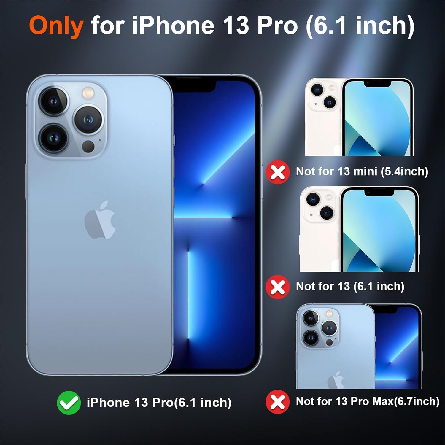 SUPFINE Magnetic for iPhone 13 Pro Case, [Compatible with MagSafe][10 FT Military Grade Drop Protection] [Dual Layer Structure Protection] Heavy Duty Full-Body Shockproof Phone Case,Gray