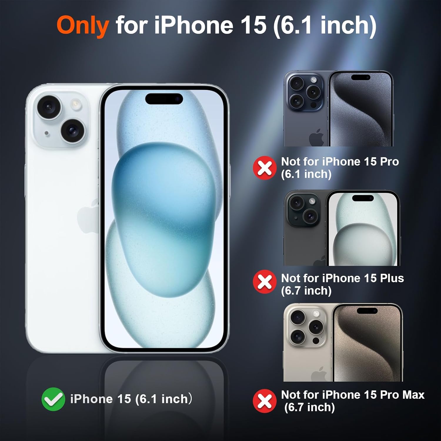 iPhone 15 Case, [Compatible with MagSafe] [15FT Military Grade Drop Protection] with [2pcs Tempered Glass Screen Protectors] Heavy Duty Shockproof Phone Case, Red