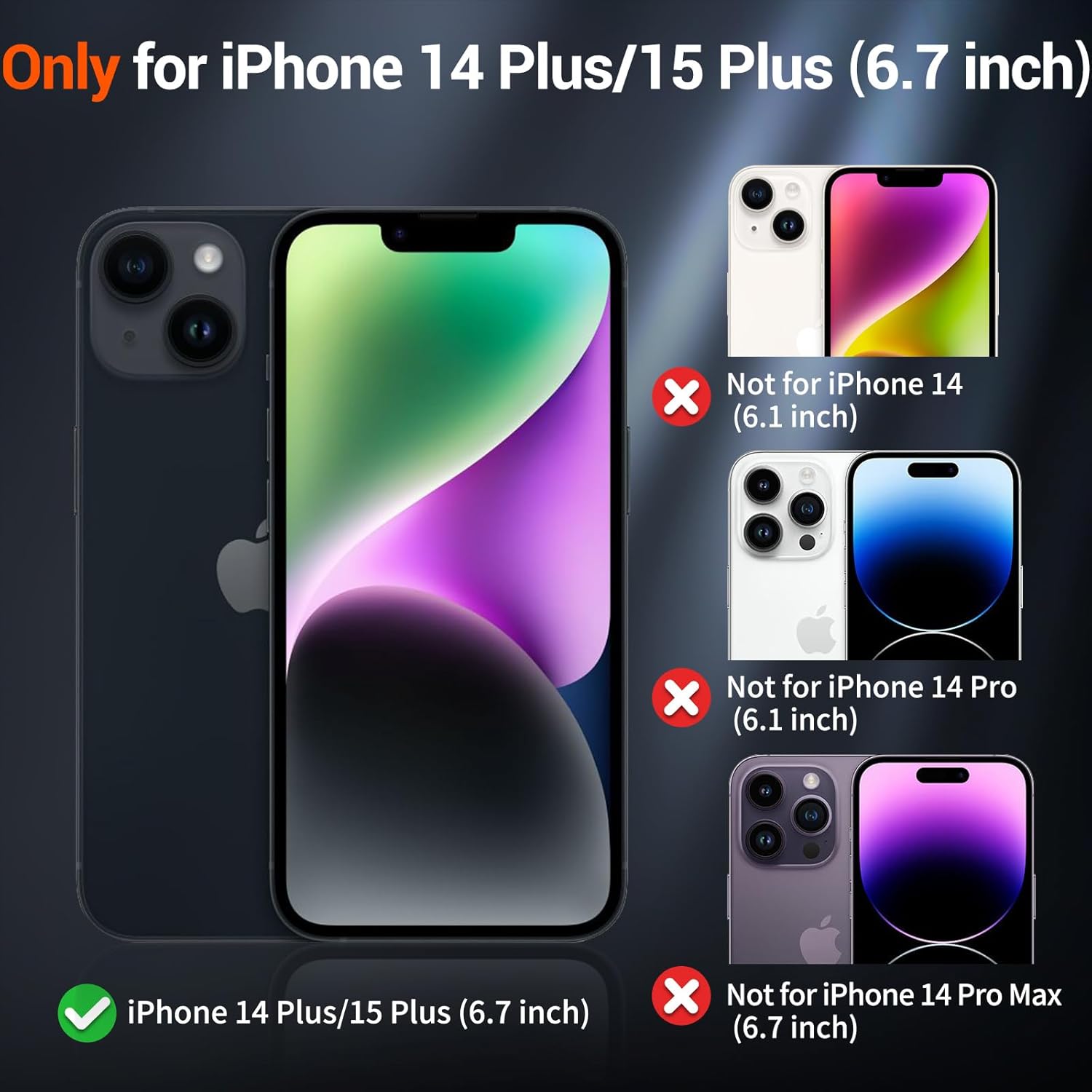 iPhone 15 Plus Case & iPhone 14 Plus Case(Compatible with MagSafe)(Military Grade Drop Protection) Slim Translucent with Anti-Fingerprint Phone Case,Lavender Gray