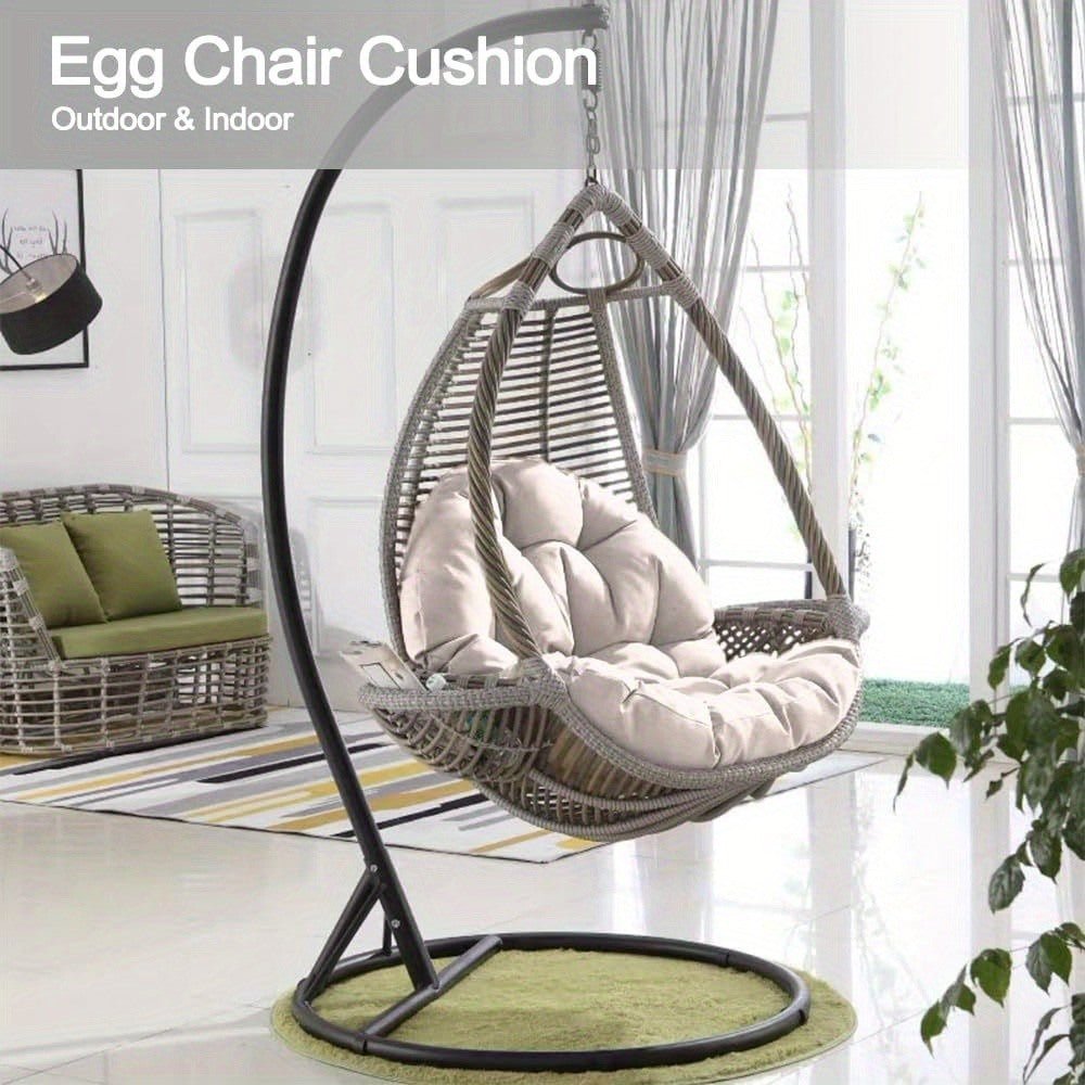 Swing Chair Cushions Replacement Burgundy, Outdoor Hanging Basket Seat Cushion Pillow GRAY Soft Hanging Egg Chair Back Cushions Pads for Indoor and Outdoor Garden, 47.8* 32"