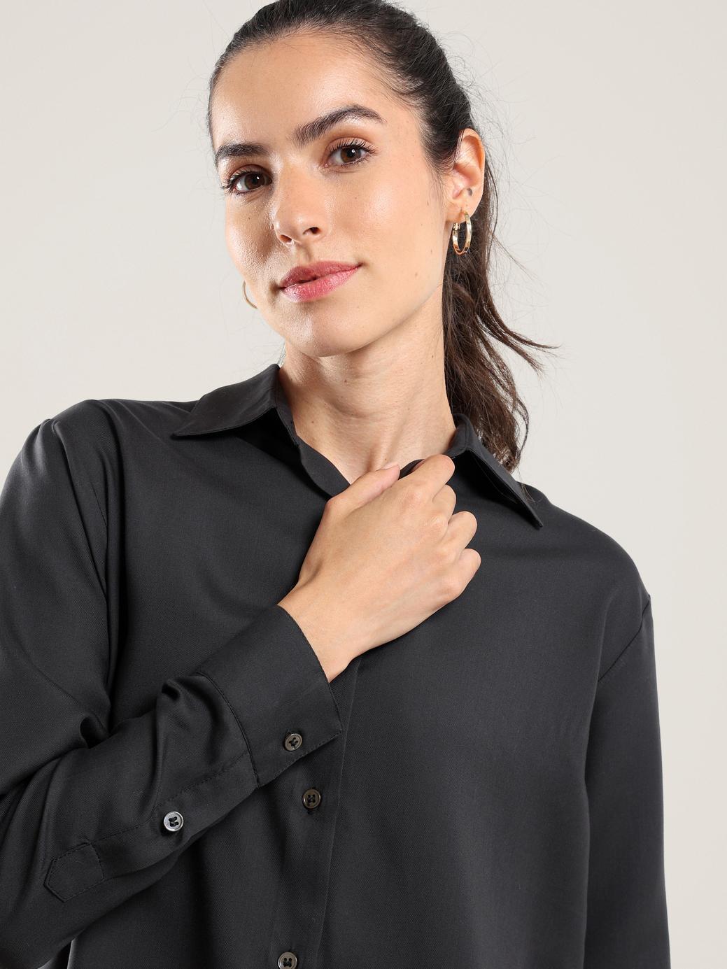 Tencel Button Up - Black