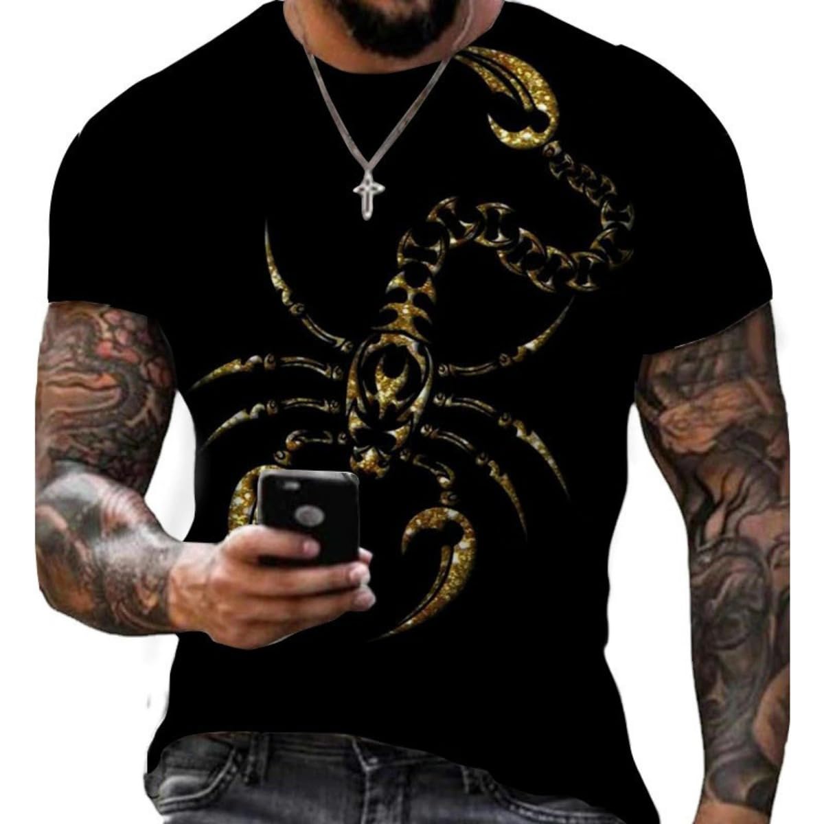 T-Shirt Men's 3D Cool Graphic Short Sleeve Tees Top Summer Pullover