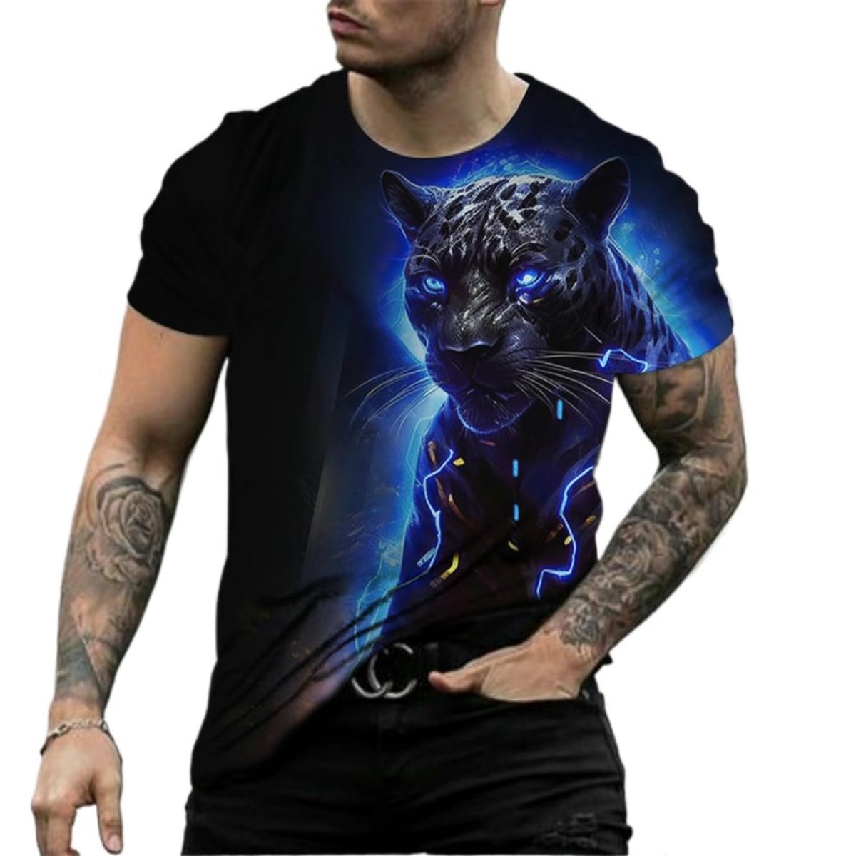T-Shirt Men's 3D Cool Graphic Short Sleeve Tees Top Summer Pullover