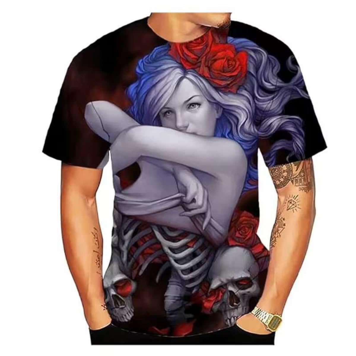 T-Shirt Men's 3D Cool Graphic Short Sleeve Tees Top Summer Pullover