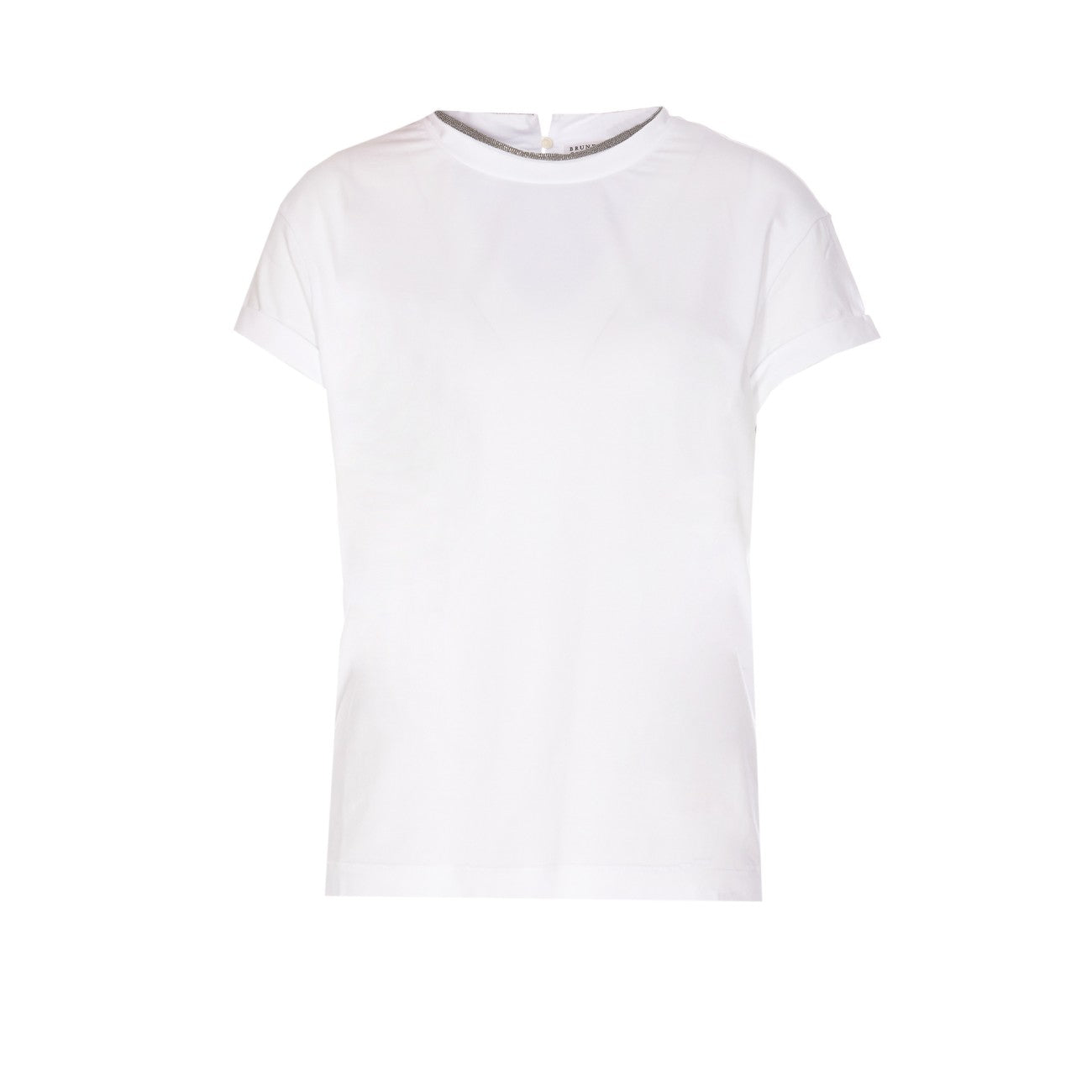Brunello Cucinelli Women T-Shirt With Precious Faux Layering