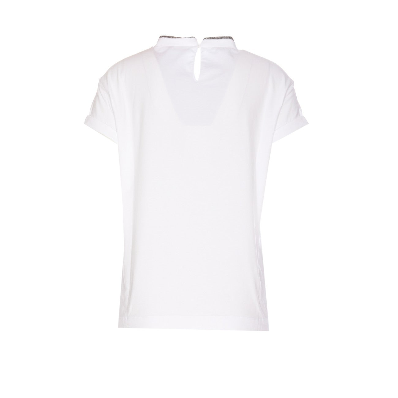 Brunello Cucinelli Women T-Shirt With Precious Faux Layering
