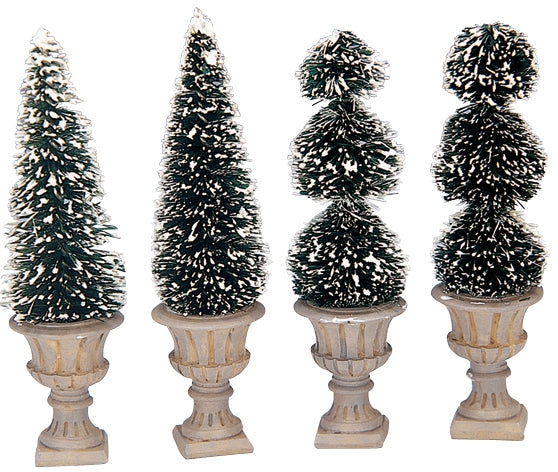 Cone-Shaped & Sculpted Topiaries - Set Of 4