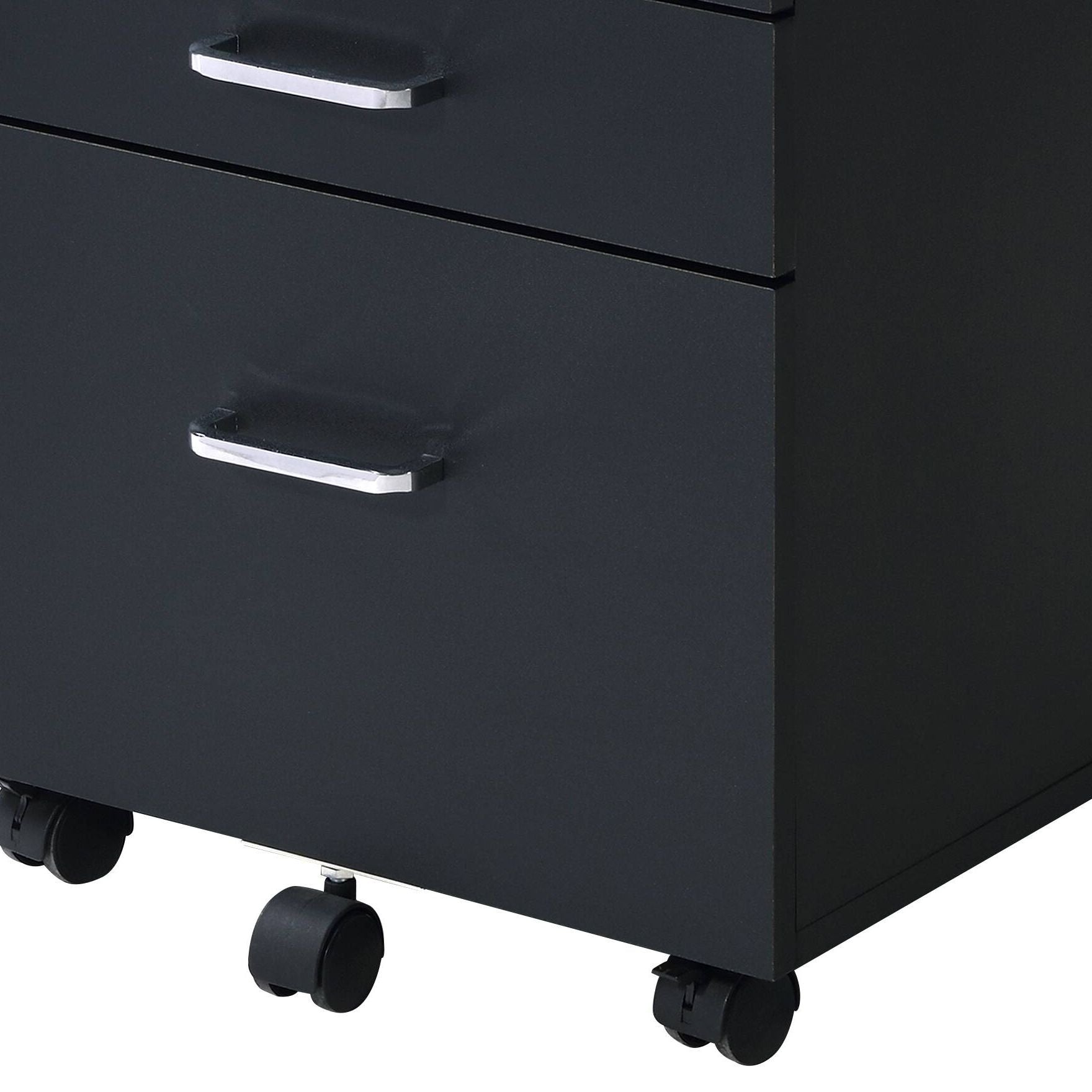 Tennos Black & Chrome Finish Cabinet